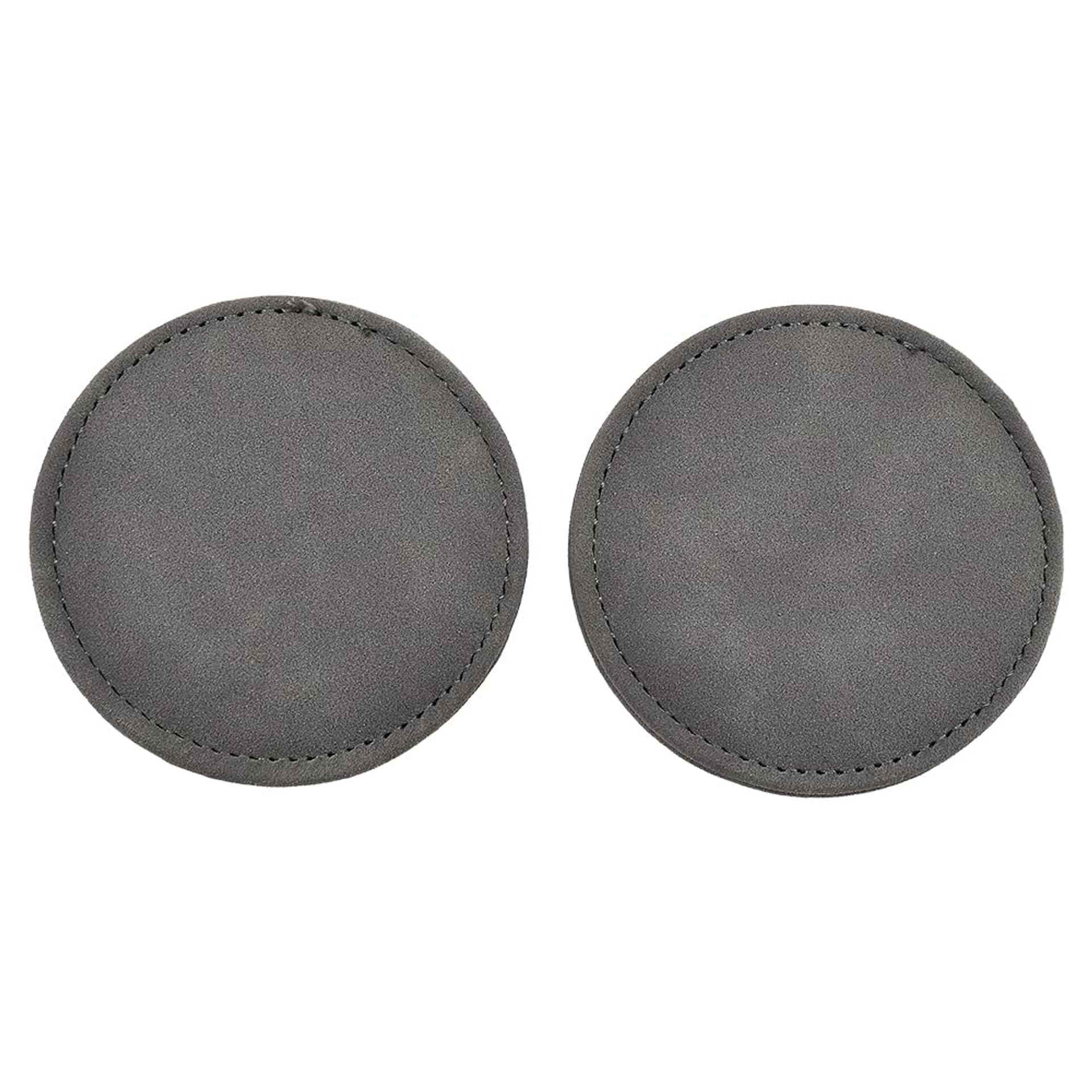 2Pcs Universal Non-Slip Car Cup Coasters 7.5cm Suede Interior Accessories for Most Car Holders (Grey)