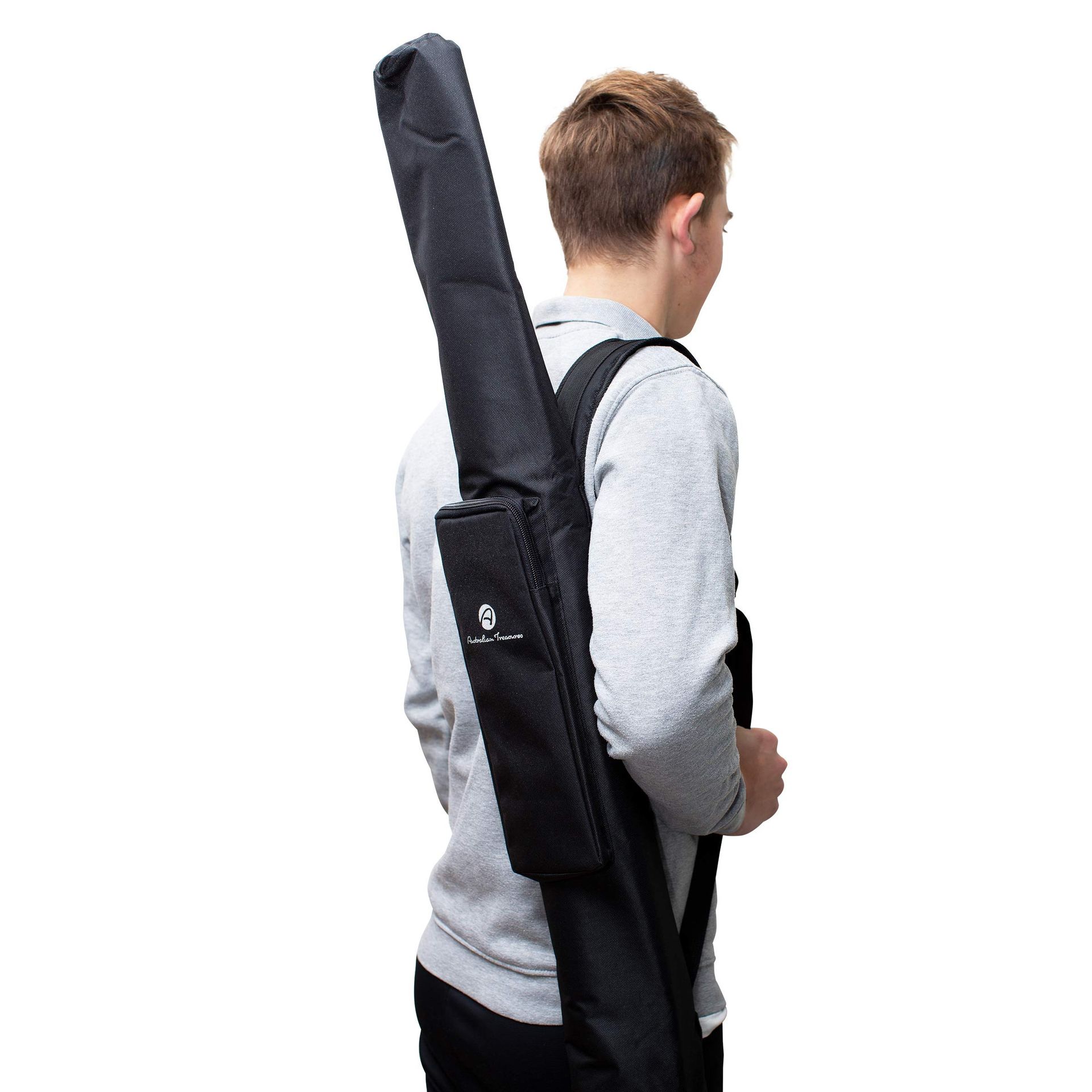 Didgeridoo Carry Bag 150cm Professional Padded Nylon with Adjustable Shoulder Strap - Black 150cm