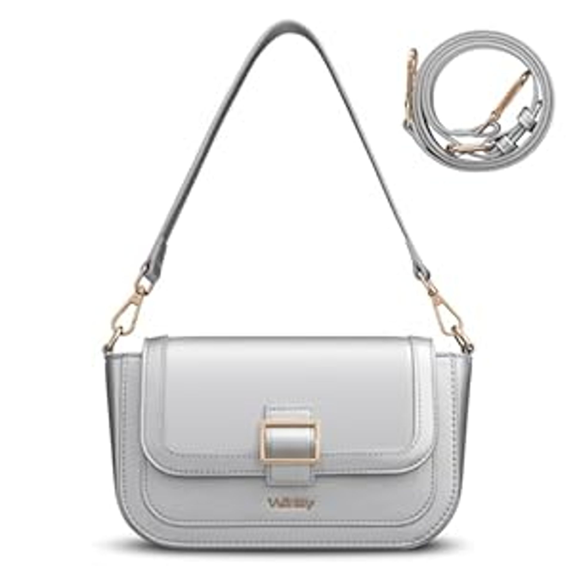 Small Crossbody Handbag for Women – Faux Leather Shoulder Bag with Removable Straps, Compact Design & Organised Pockets