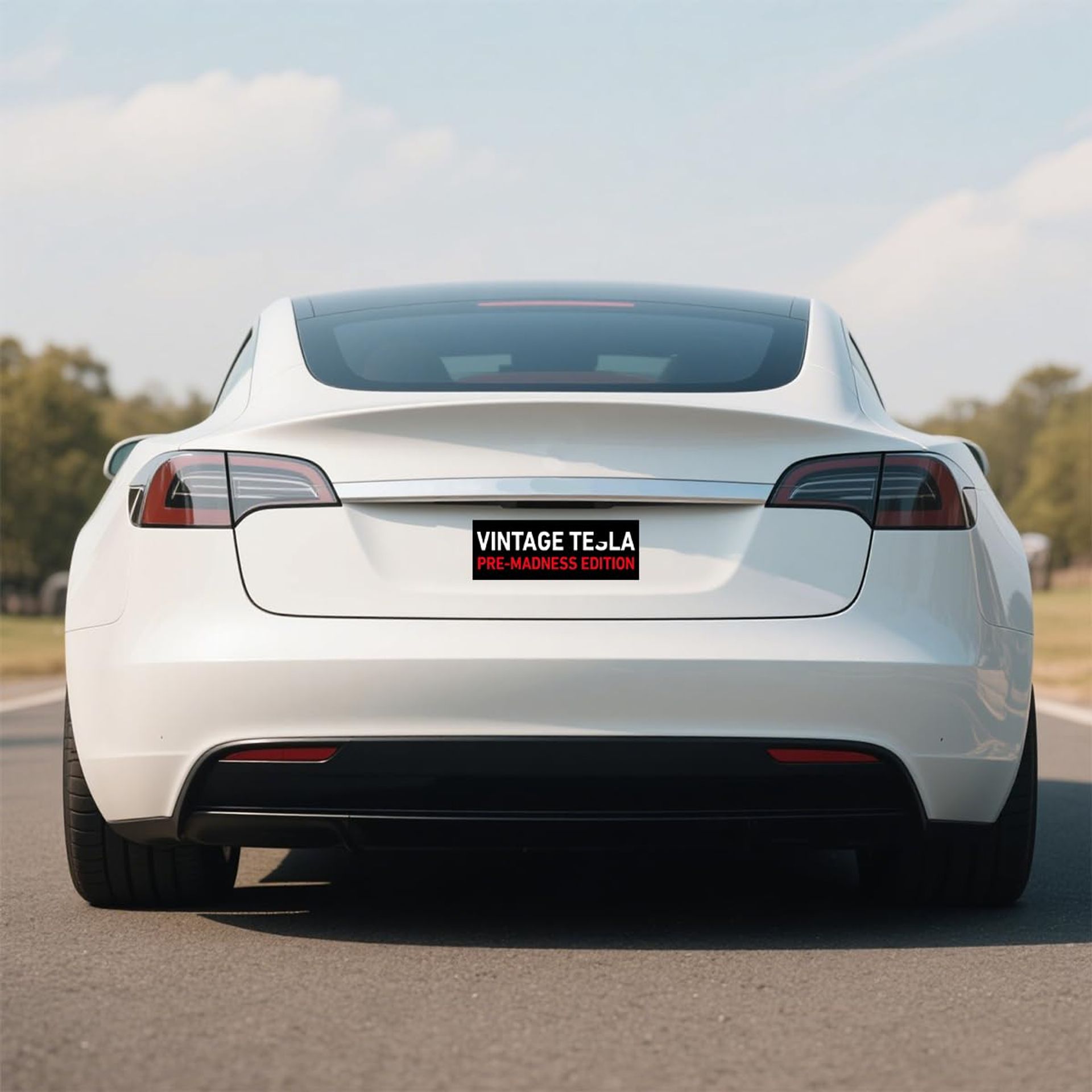 Car Bumper Sticker Waterproof Self-Adhesive Funny Vinyl Decal for Window, Paint, Door - Black 11''×3.93''