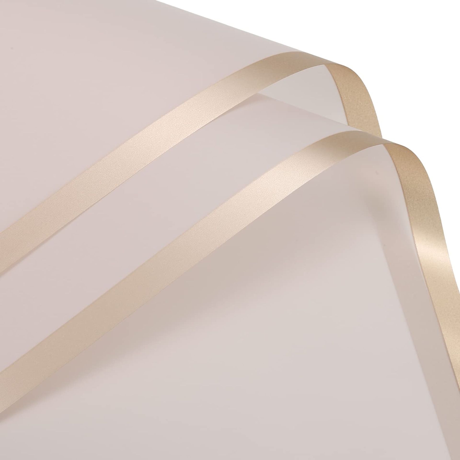 sourcing map 20 Pcs Gold Edge Flower Wrapping Paper Light Pink 22.8x22.8 Inch Waterproof for Florist Bouquet Supplies, DIY Crafts, Gift/Gift Box Packaging