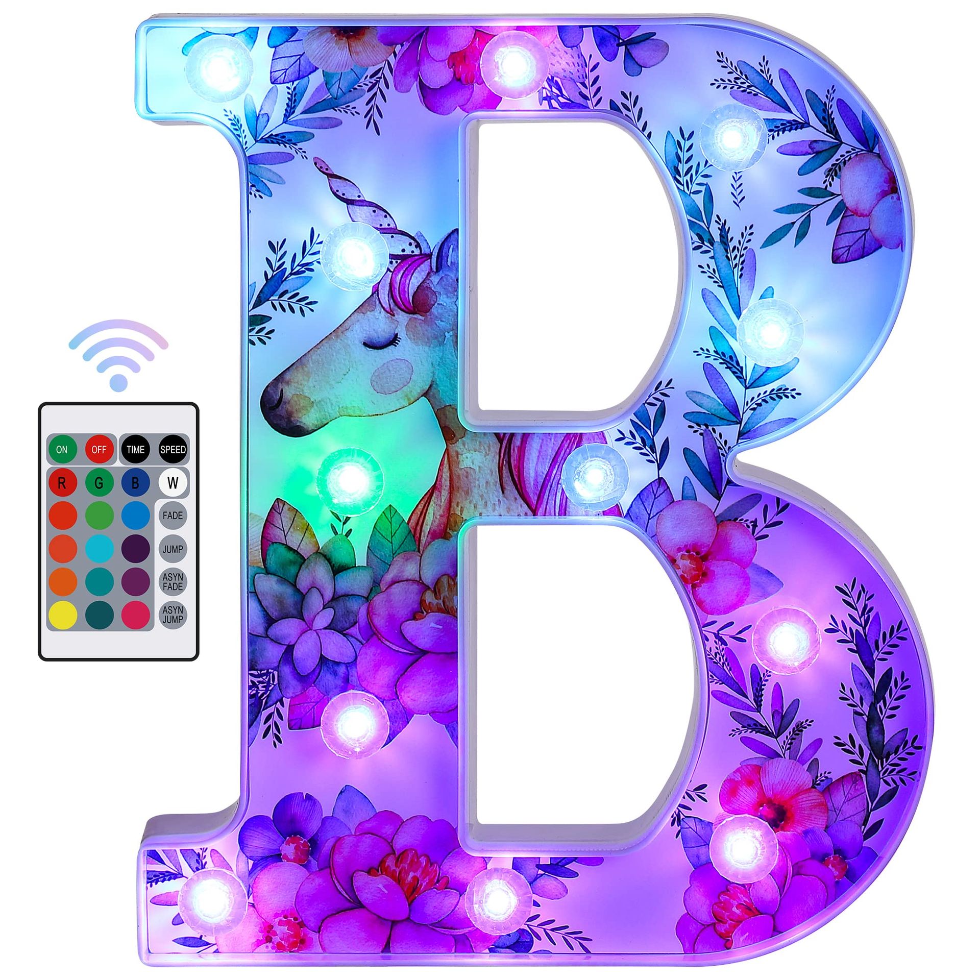 LED Letter Lights Unicorn Sign - Perfect for Weddings, Birthdays & Home Décor - Battery Powered Night Light - Valentines