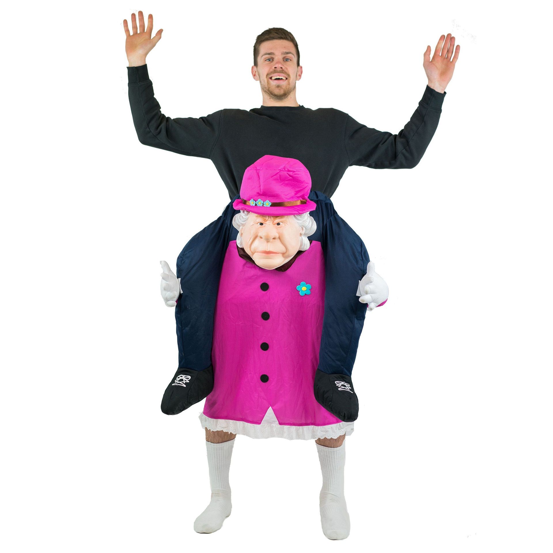 Bodysocks Piggyback Queen Elizabeth Costume