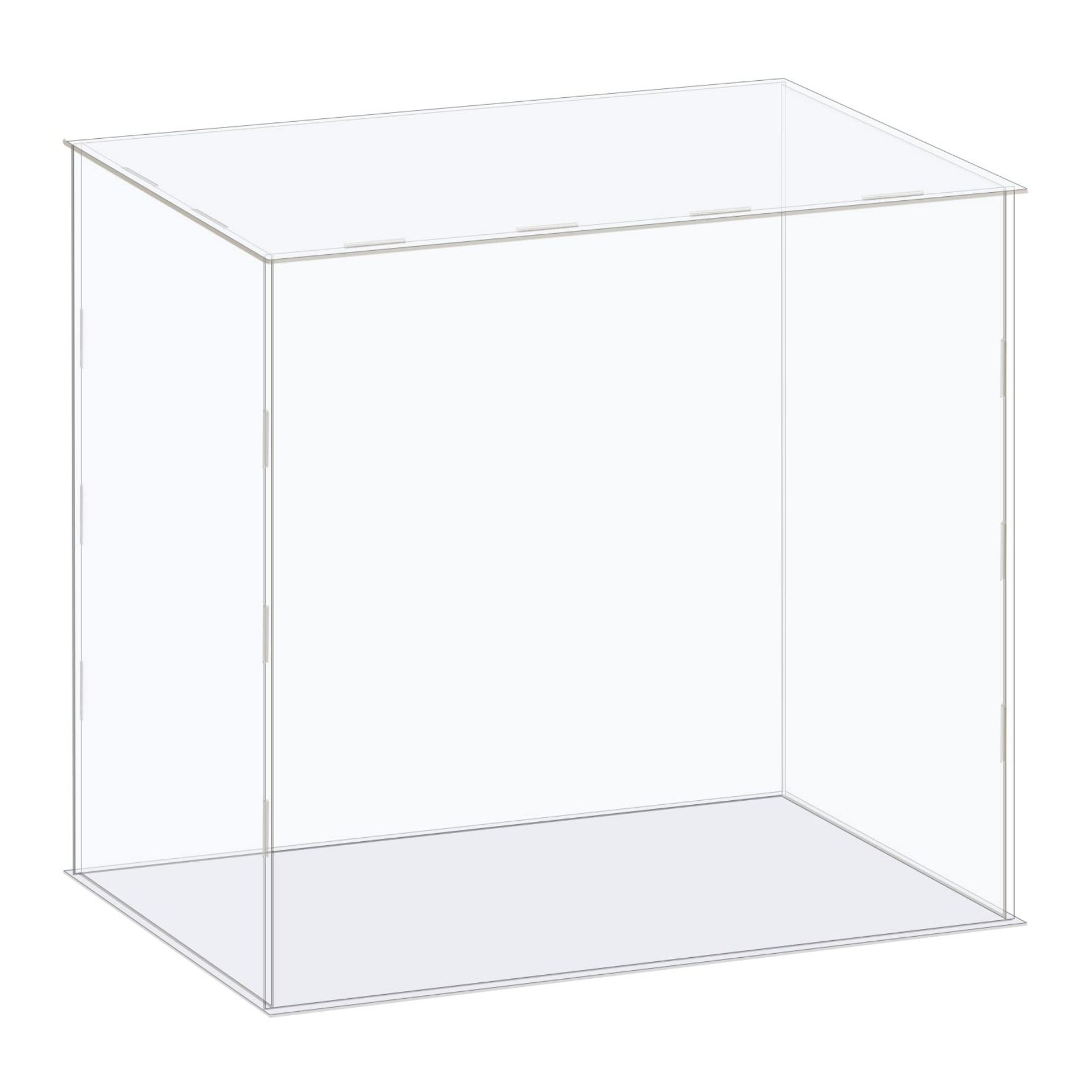 Acrylic Display Case Box Clear Dustproof Protection for Collectibles, Figures, Dolls and Models - Transparent 41x21x36cm