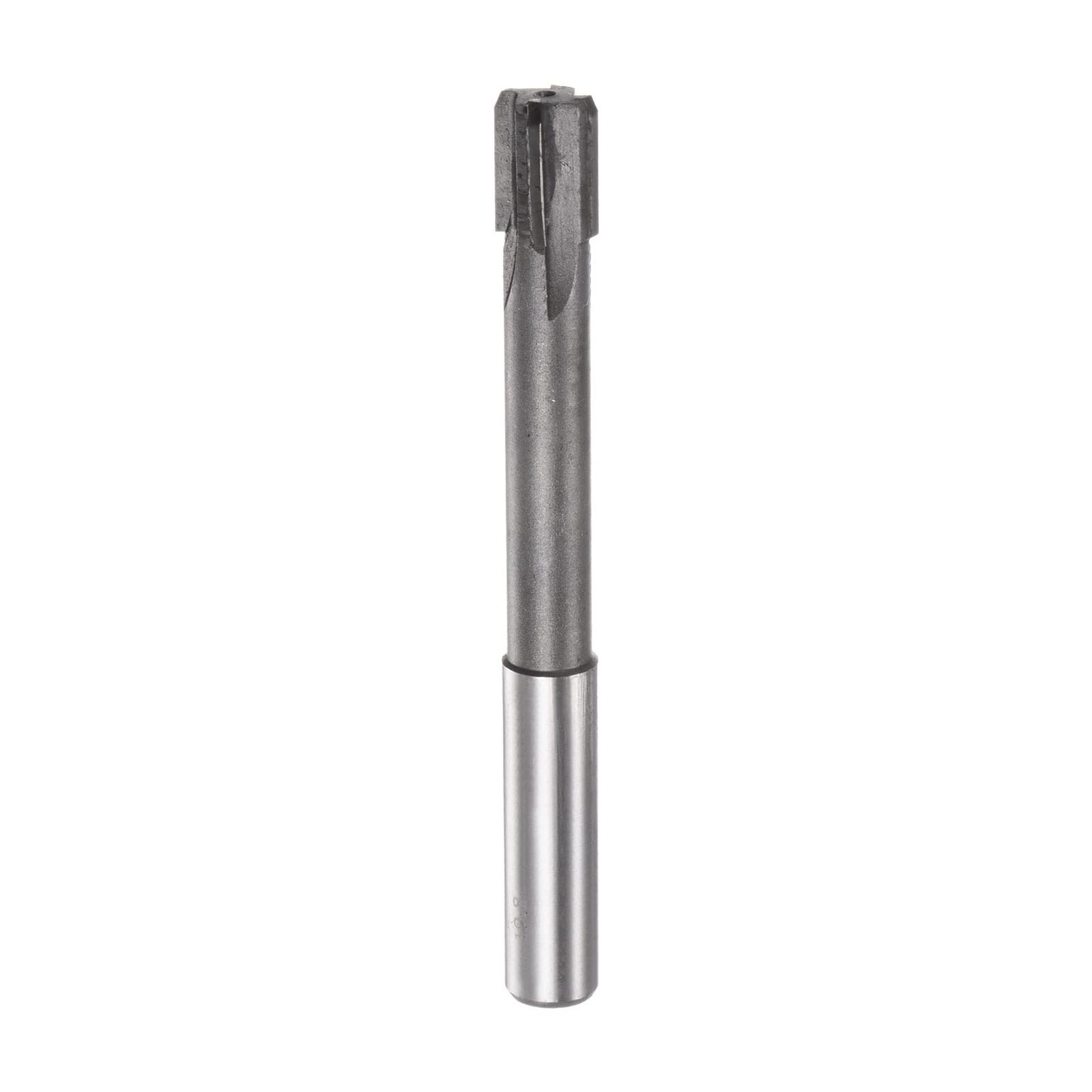 sourcing map Chucking Reamer 12.8mm H7 C1/K30 Carbide Tip Precision Straight Flutes Round Shank Lathe Machine Milling Cutter