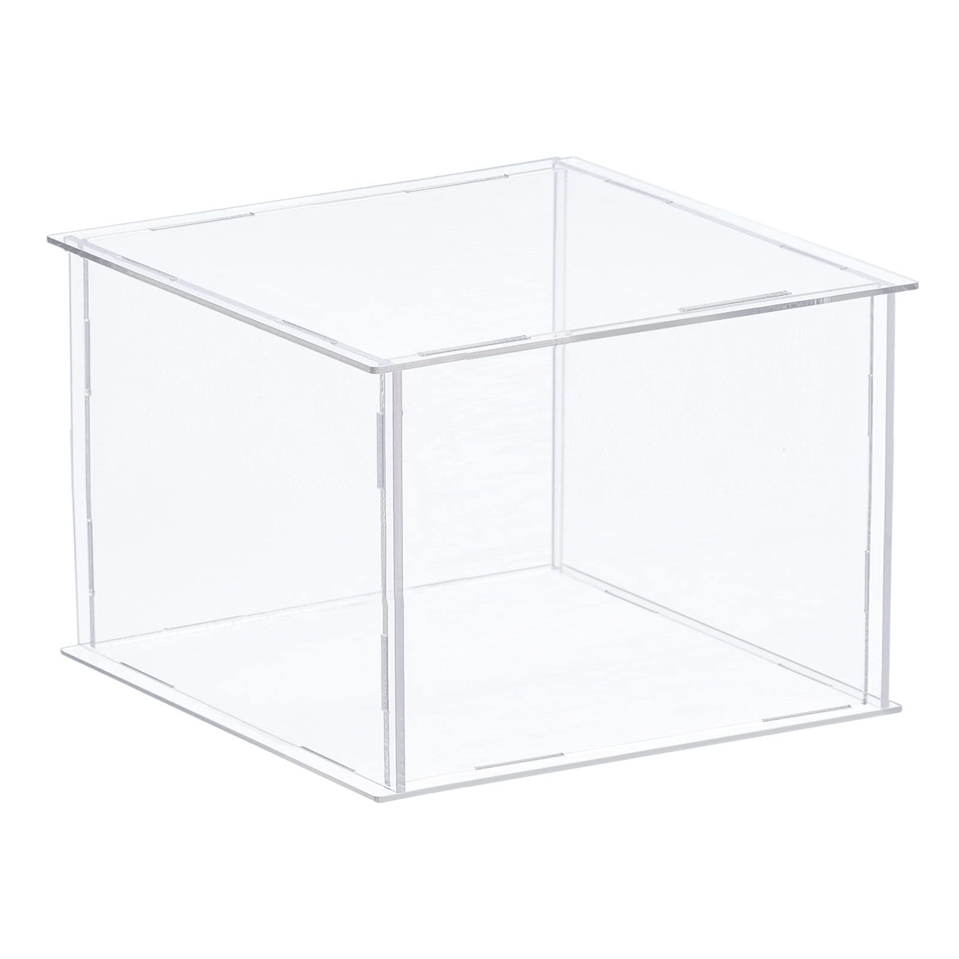 Clear Acrylic Display Case 26x26x15.5cm - Dustproof Showcase for Collectibles & Figures