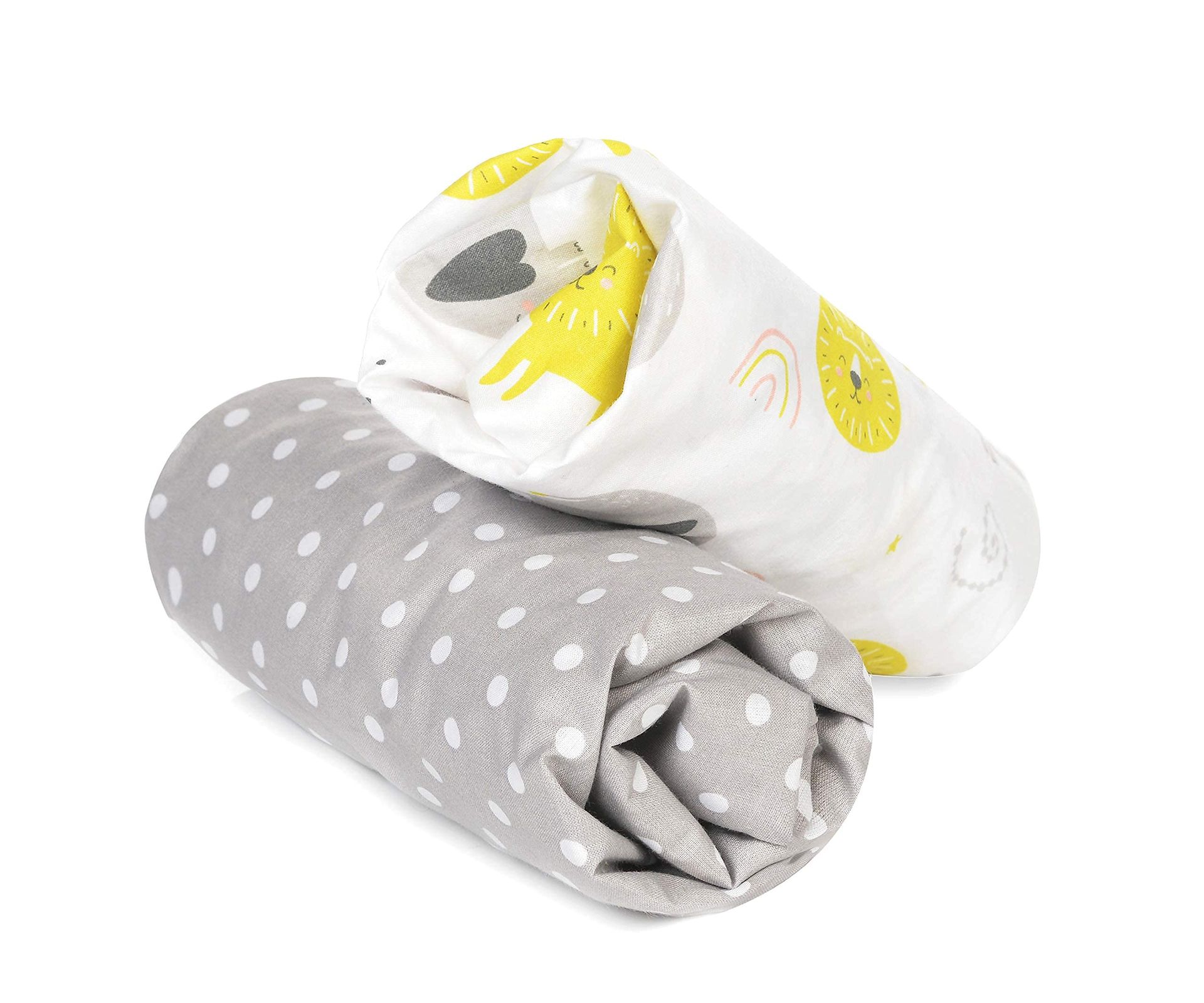 2-Piece Cotton Bedding Set for Bassinets & Prams - Hypoallergenic, Breathable, 70x30 cm Sheets