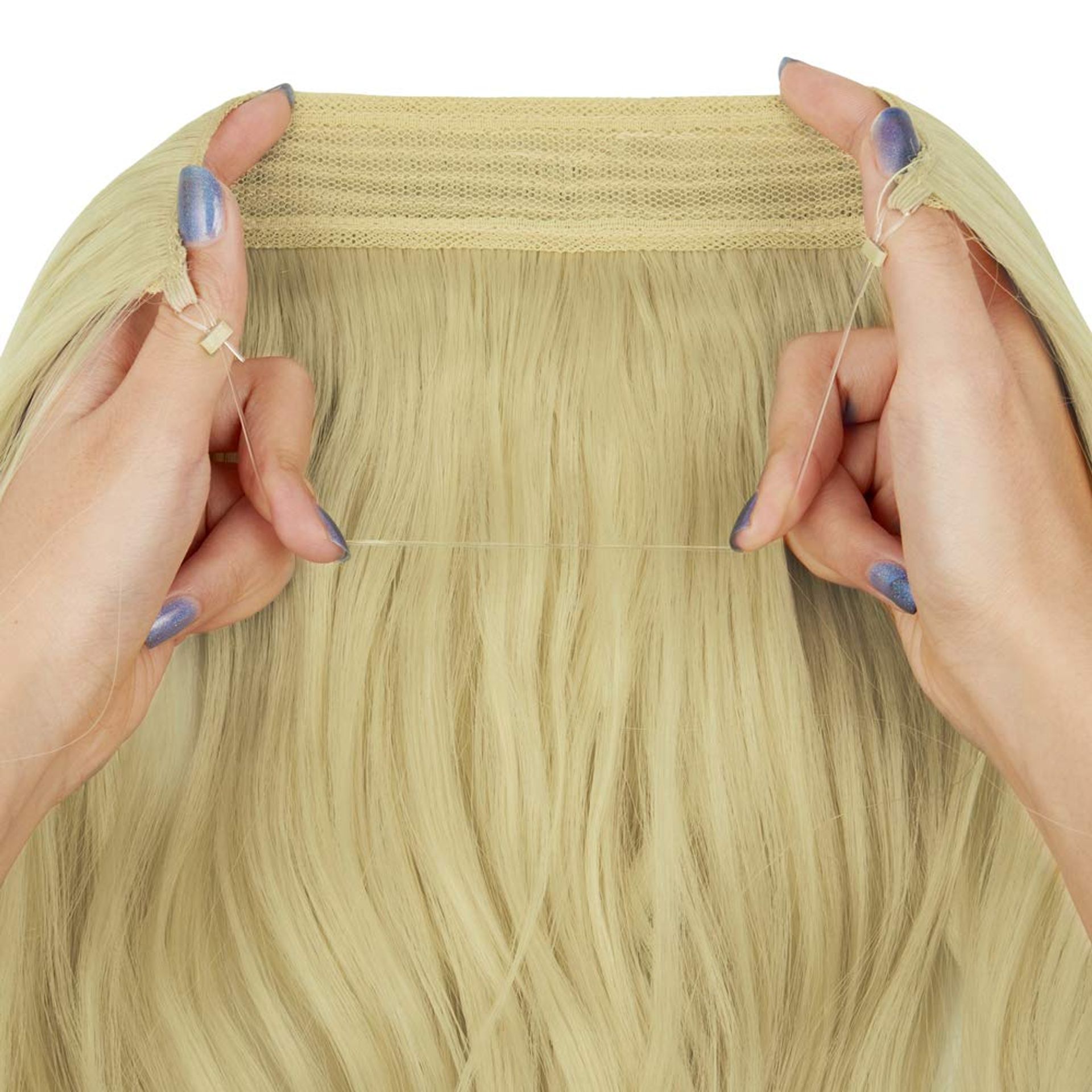 Invisible Wire Hair Extensions Adjustable One-Piece Wavy Synthetic Hairpi