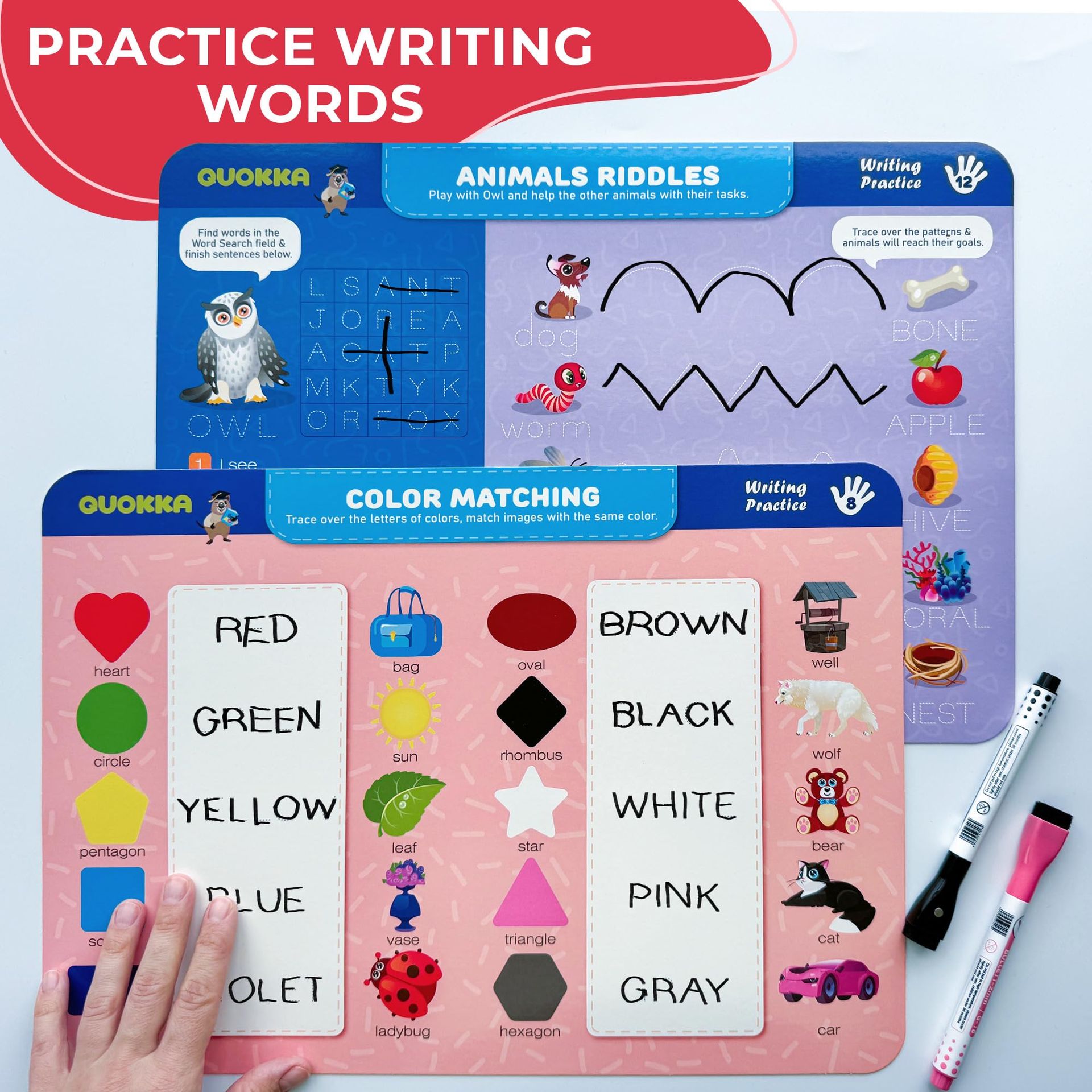 Wipe Clean Activity Book For Ages 3-6 - 30 Fun Tasks - Preschool Writing