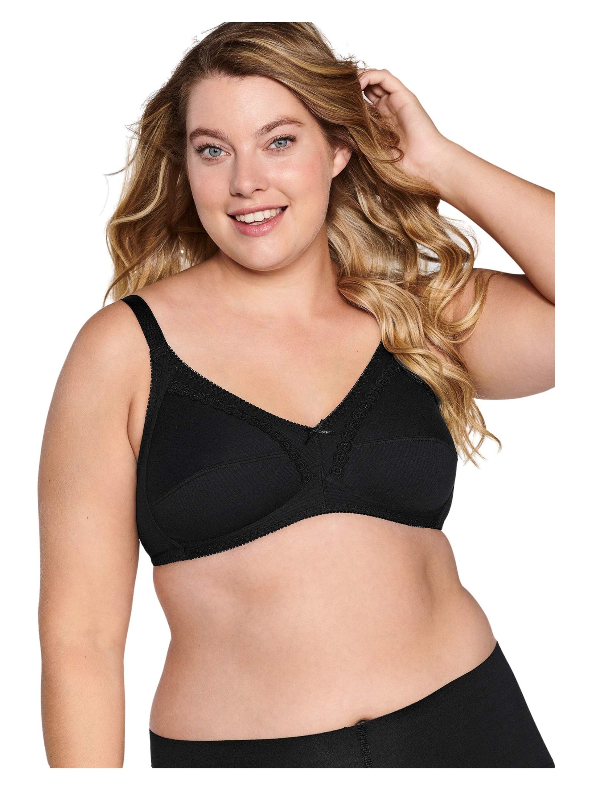 Karine Non-Wired Soft Cotton Bra, Black, 36B - Comfort & Style at a Bargain