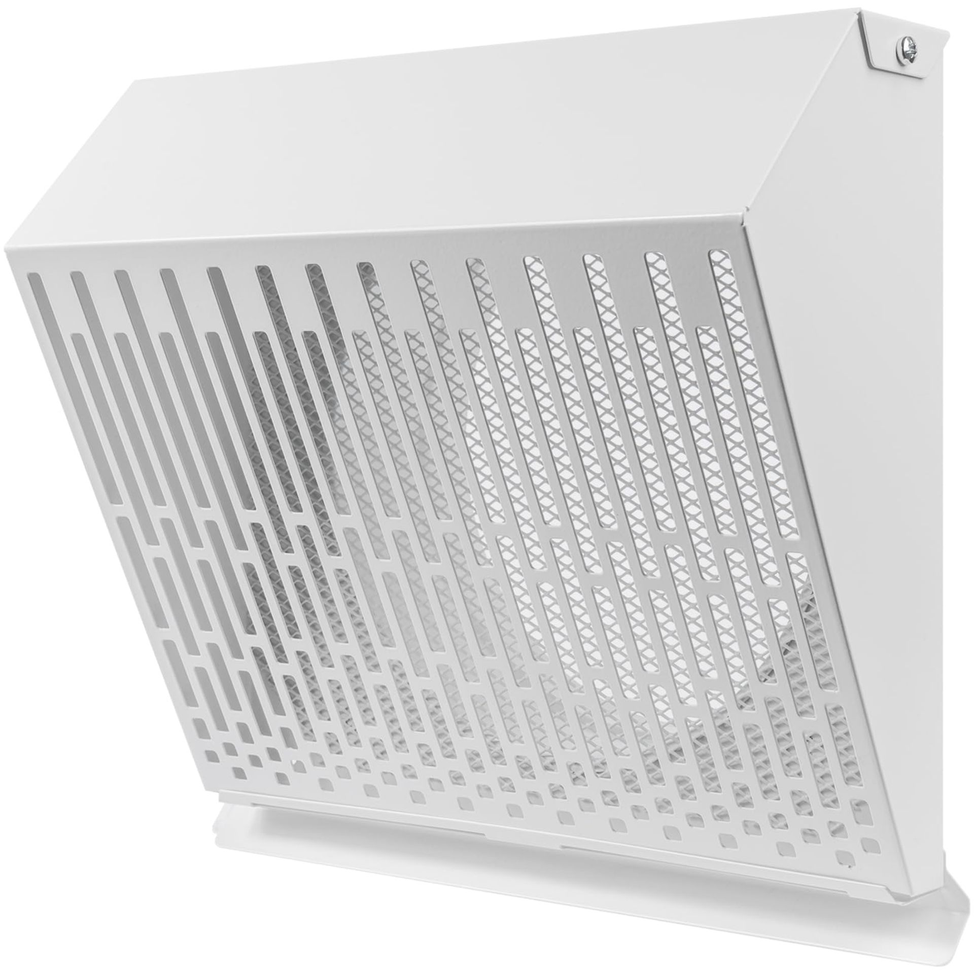 Exhaust Vent Cover with Rubber Gasket Galvanised Steel Weatherproof for Outdoor Air Systems - White 8" Inch