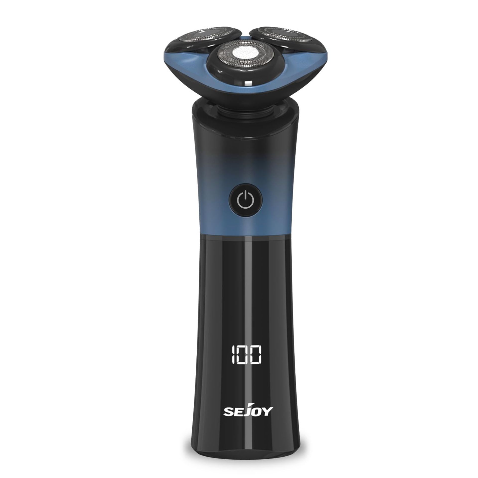 Electric Shaver for Men Rechargeable Magnetic Head Self-Sharpening IPX6 Waterproof Razor - Blue Skyline - Valentines