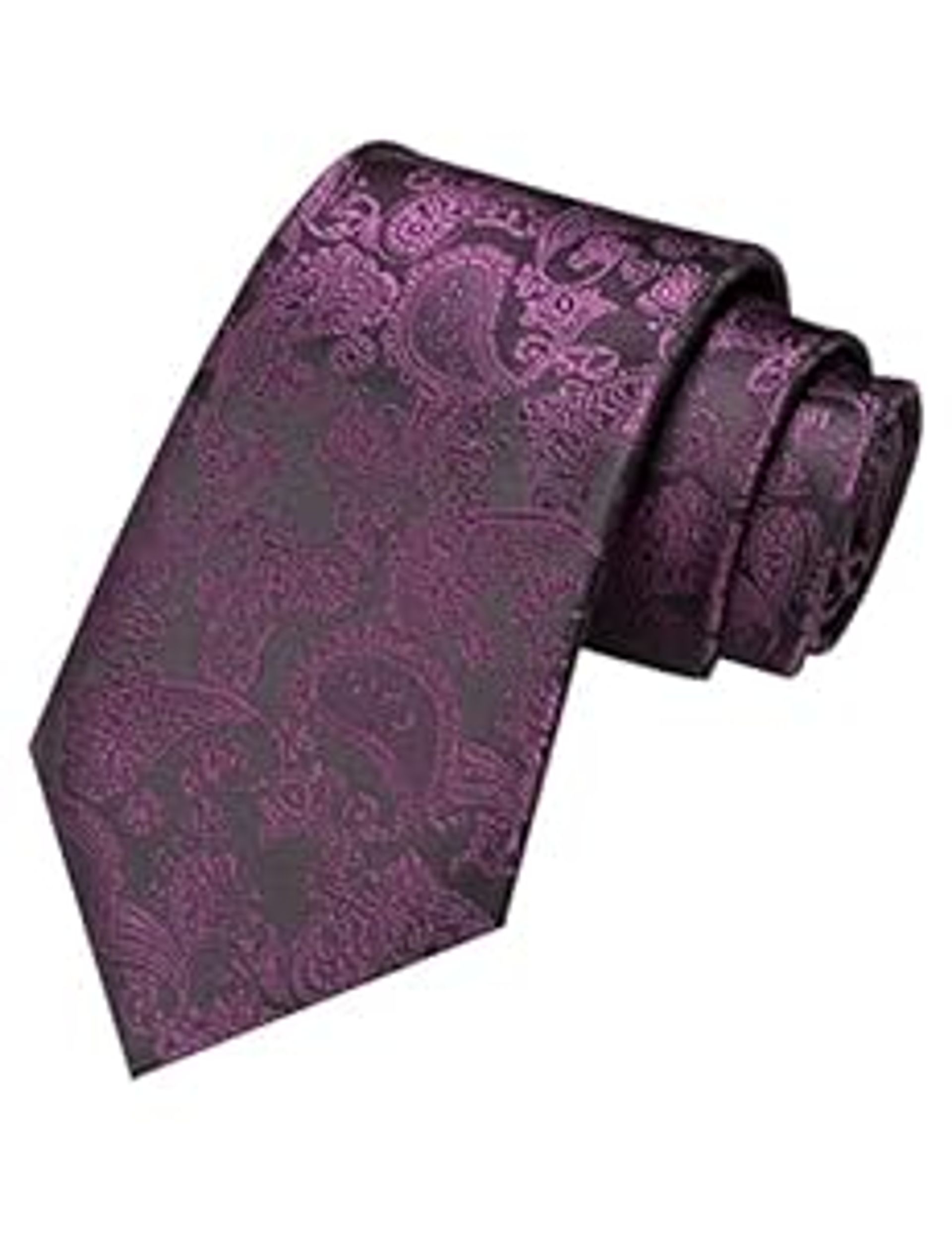 Elegant 3.15" Purple Paisley Tie for Men - Perfect for Business & Weddings