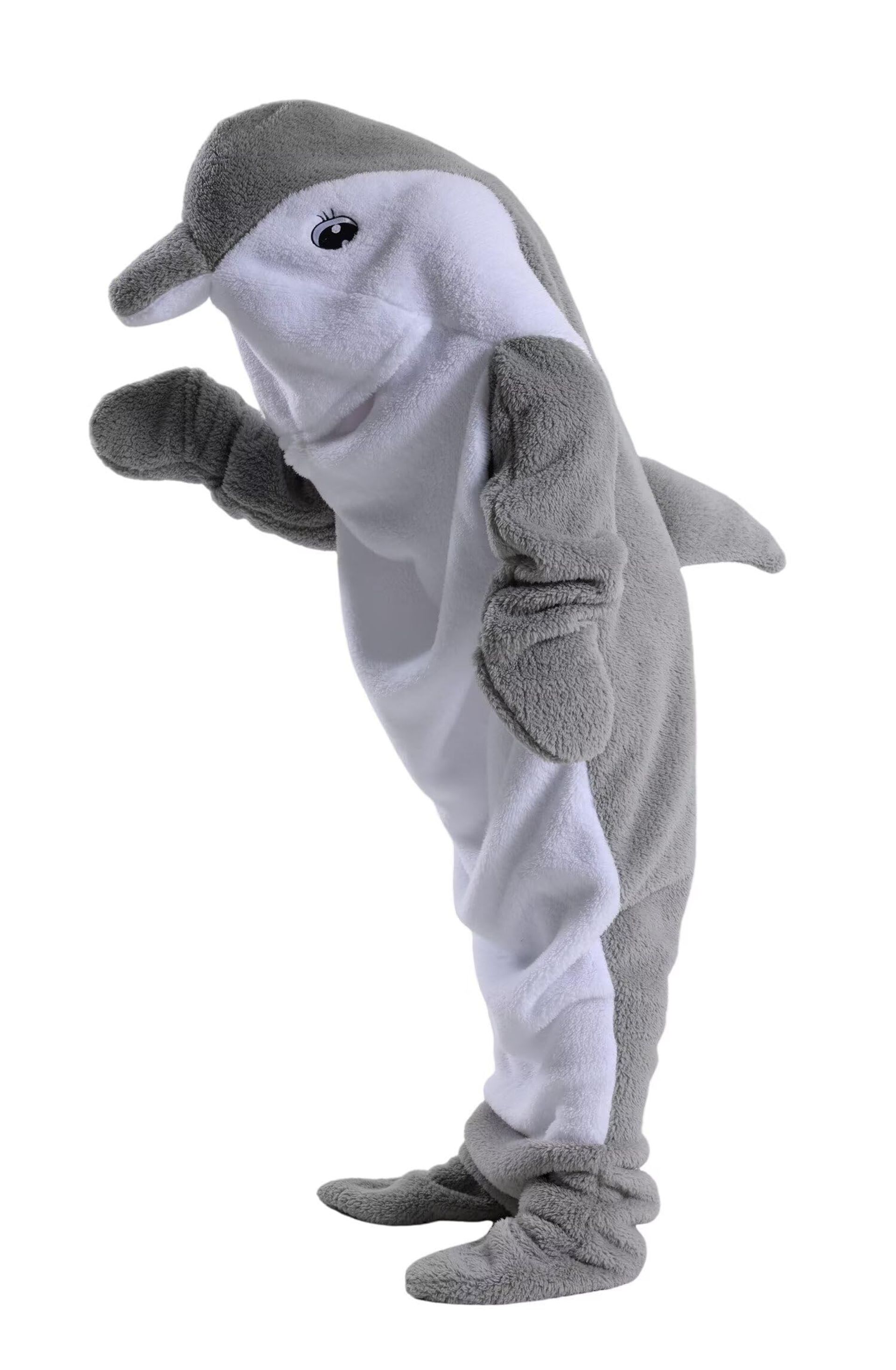 Unisex Dolphin Sleeping Bag One-Piece Pyjamas Wearable Blanket Cosplay Costume - Grey XL
