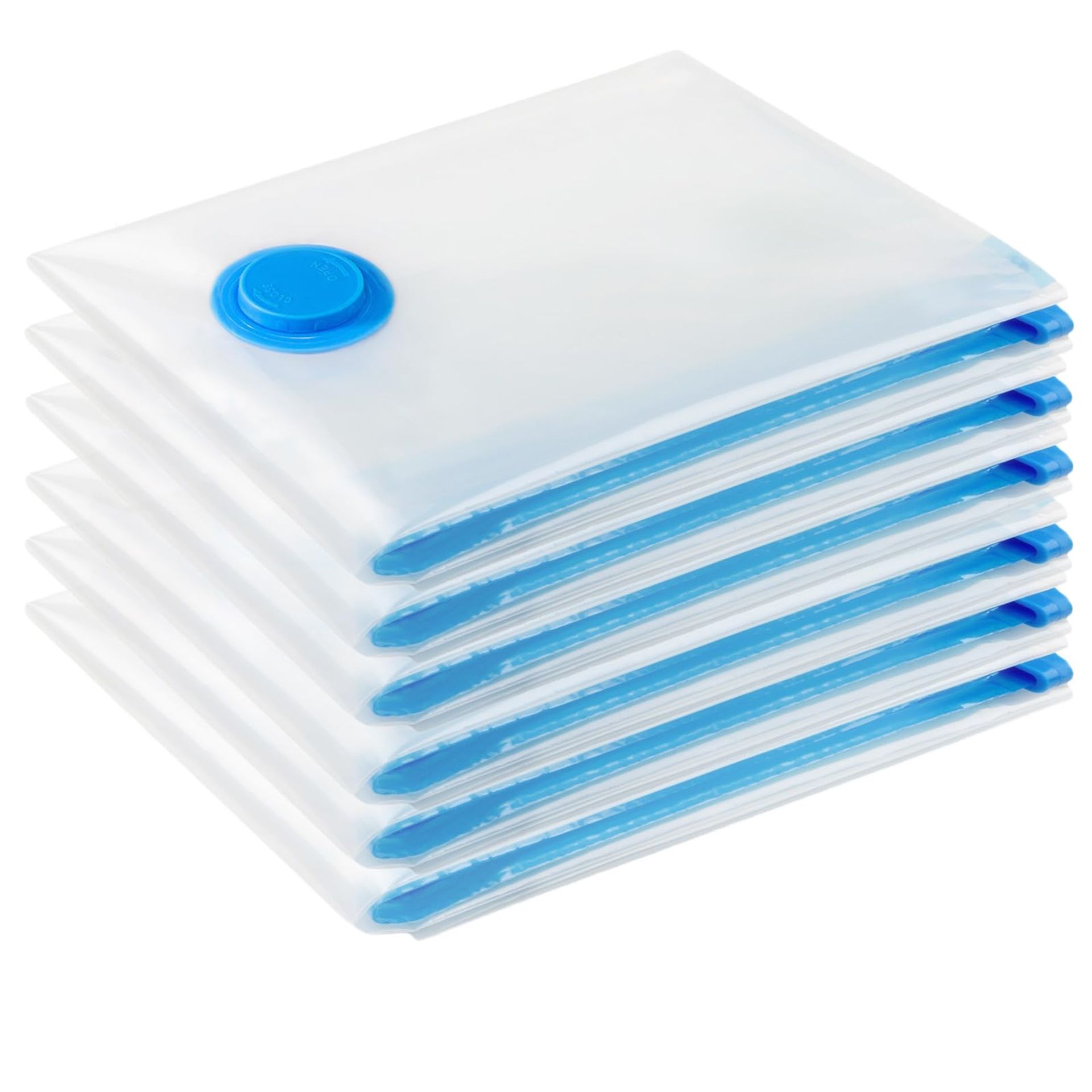 Jumbo Vacuum Storage Bags 9 Pack 100x70cm - Space Saving Double Zip Sealer for Clothes, Duvets & Bedding