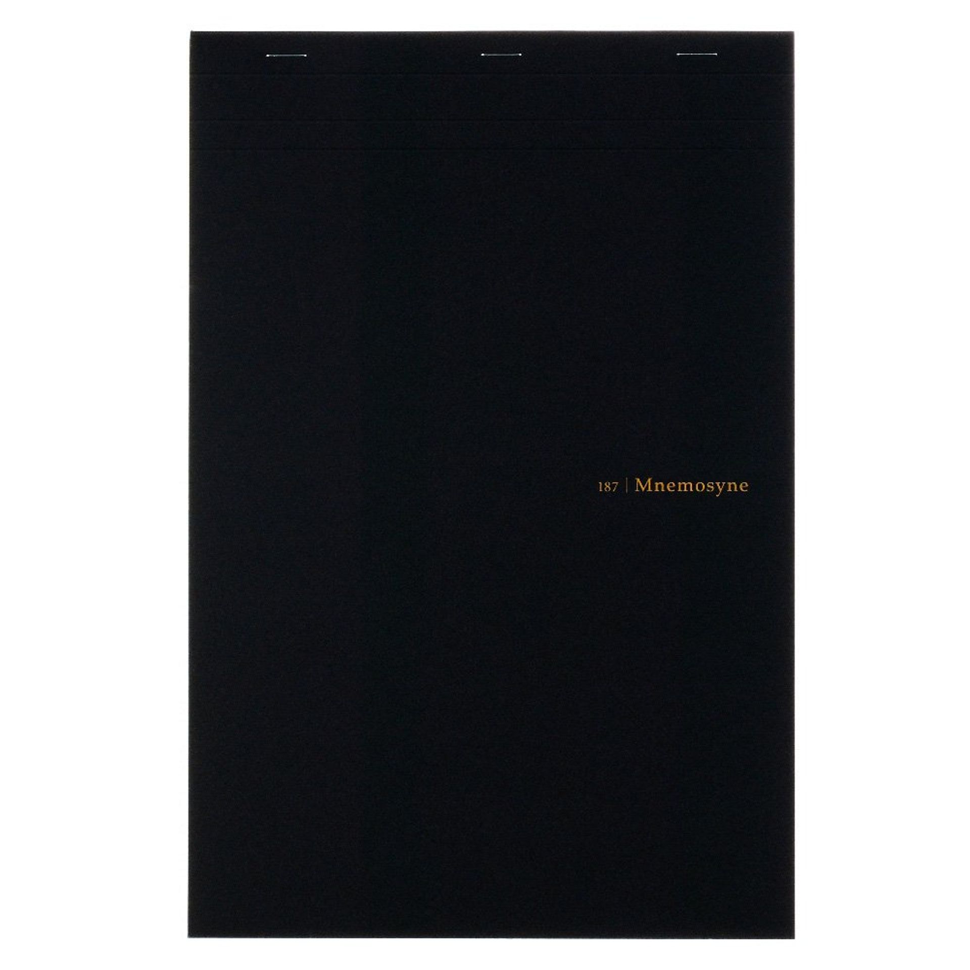 Mnemosyne A4 Notepad 5mm Squared Grid 70 Sheets Executive Writing Pad - Black A4