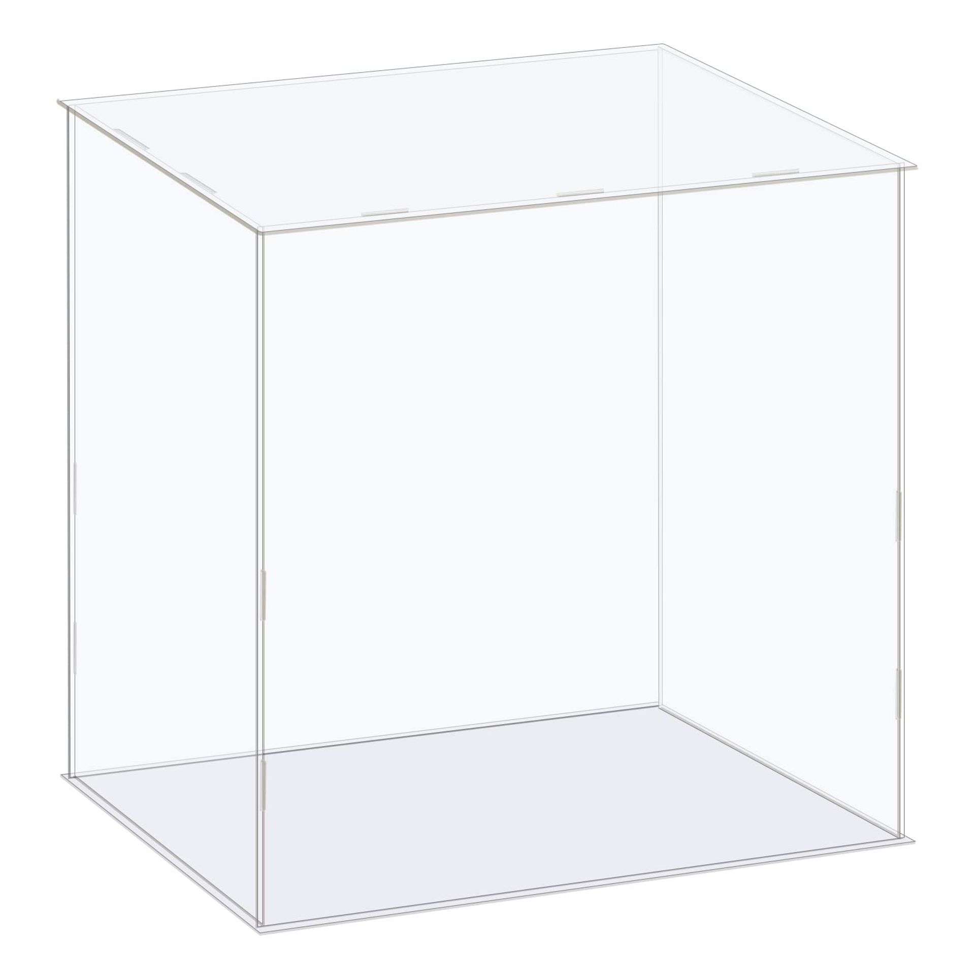 Acrylic Display Case Box Clear Dustproof Showcase for Collectibles, Figures, and Models - Transparent 36x26x36cm