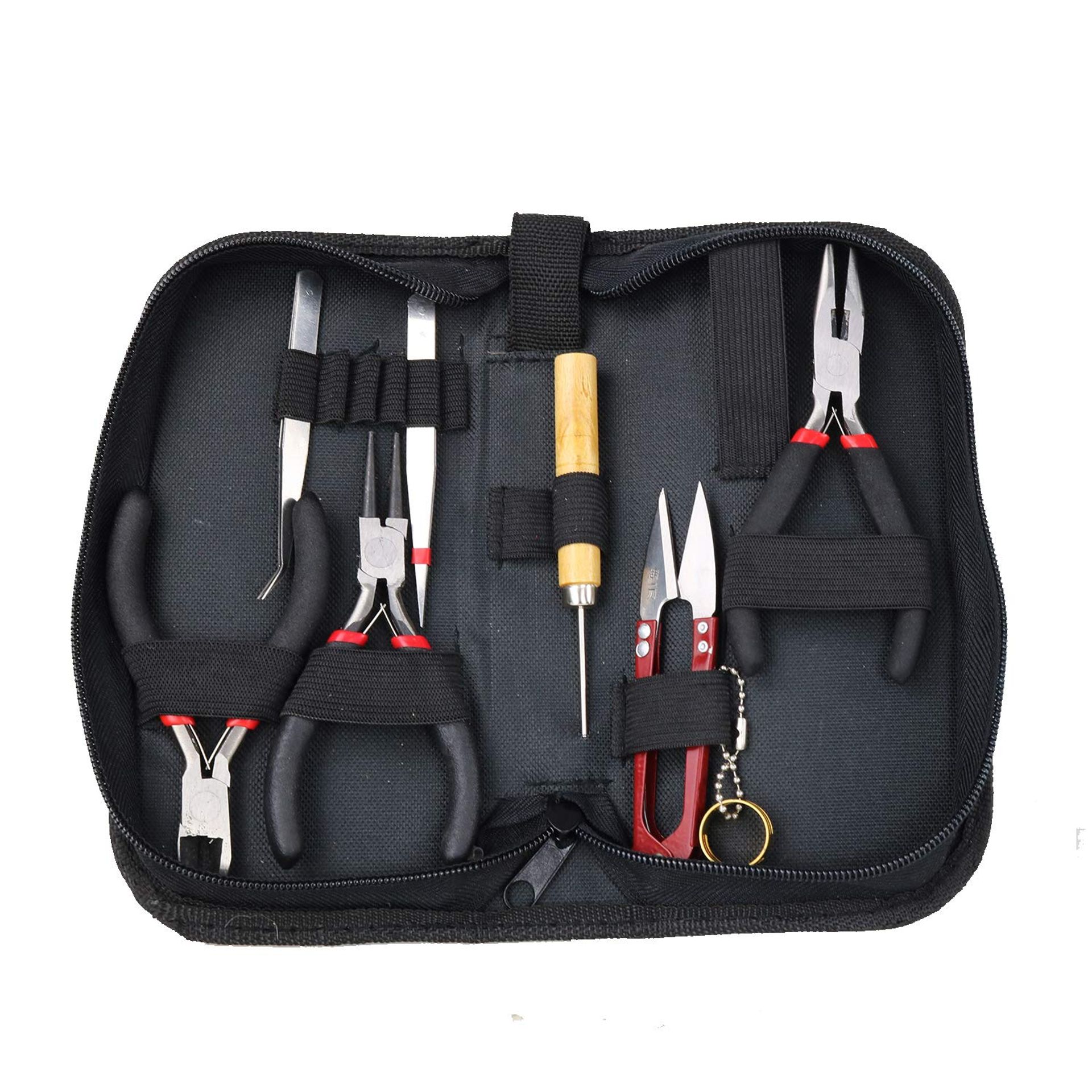 Jewellery Making Kit for Adults Complete Tools Pliers Beading & Repair Set - Black Onesize