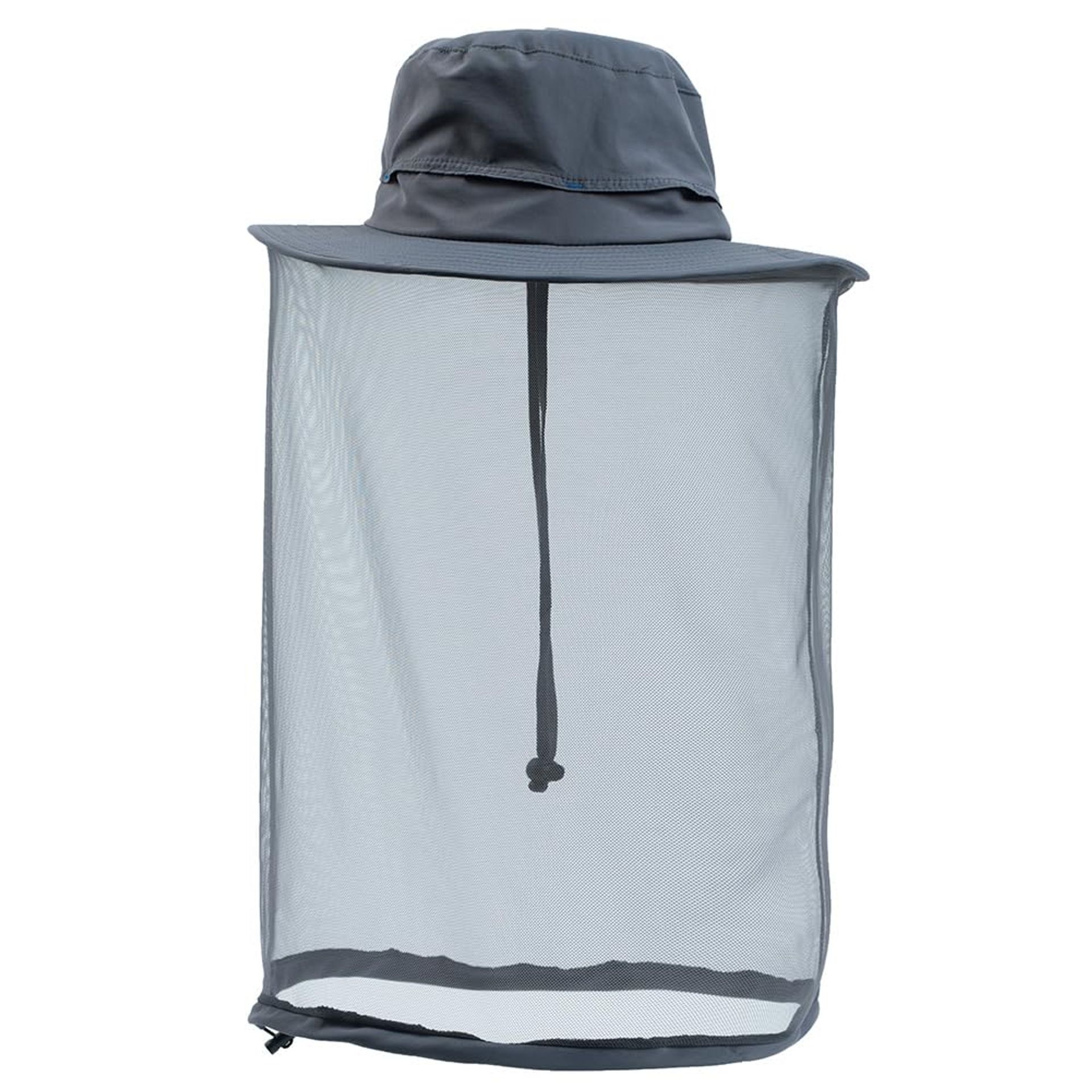 Men's Wide Brim Sun Hat Detachable Mosquito Net UV Protective Waterproof Boonie for Outdoor Adventures - Dark Green M