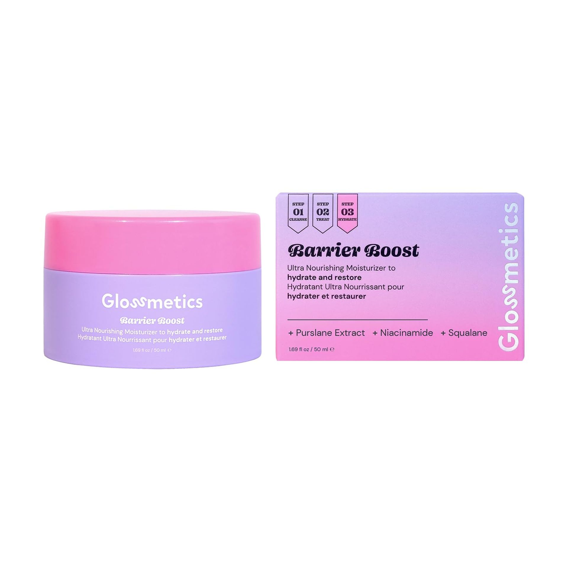 Glossmetics Ultra Nourishing Vegan Face Moisturizer - 50ml Hydrating Barrier Repair Cream