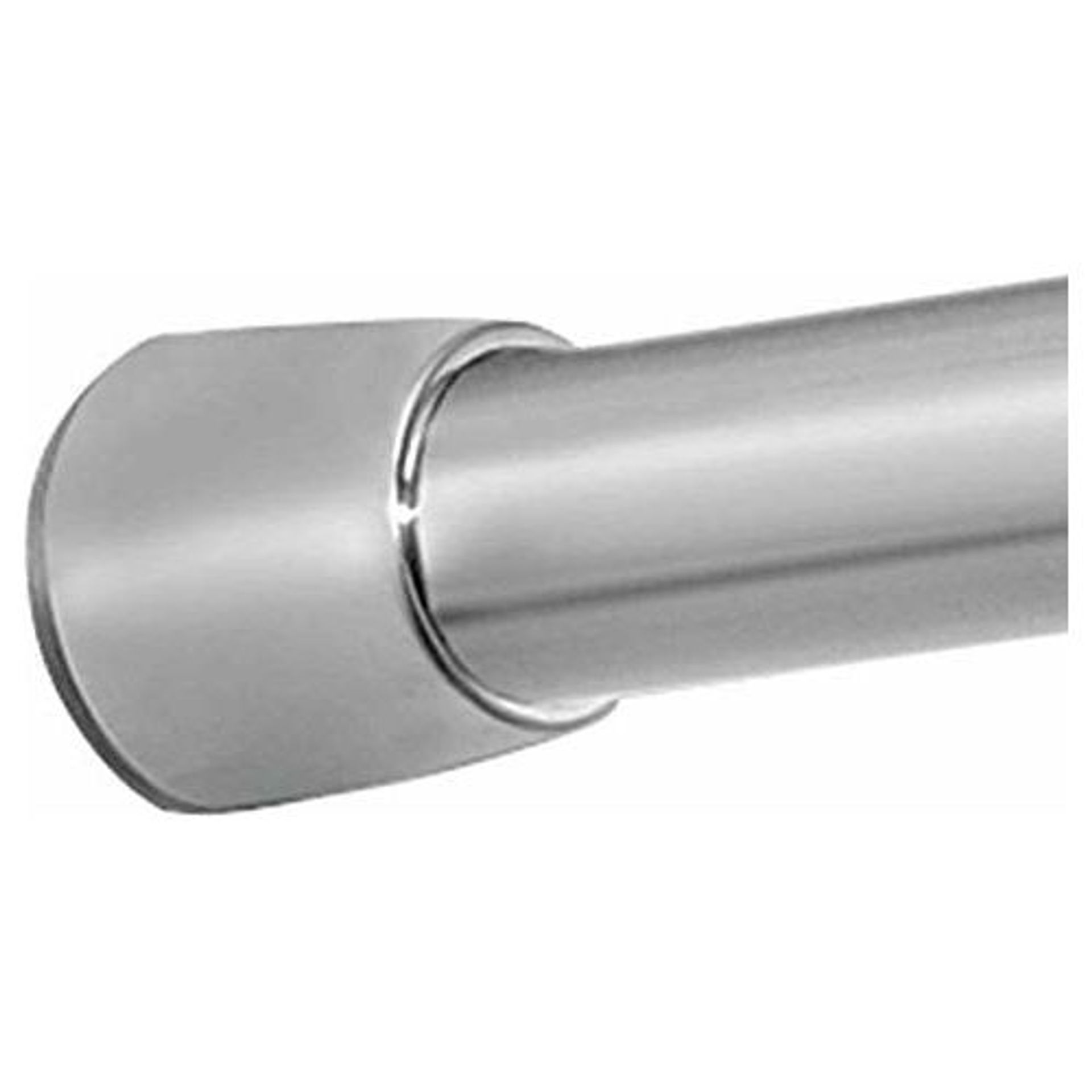 IDesign 78570 Shower Curtain Rail, Short Stainless Steel Tension Rod With