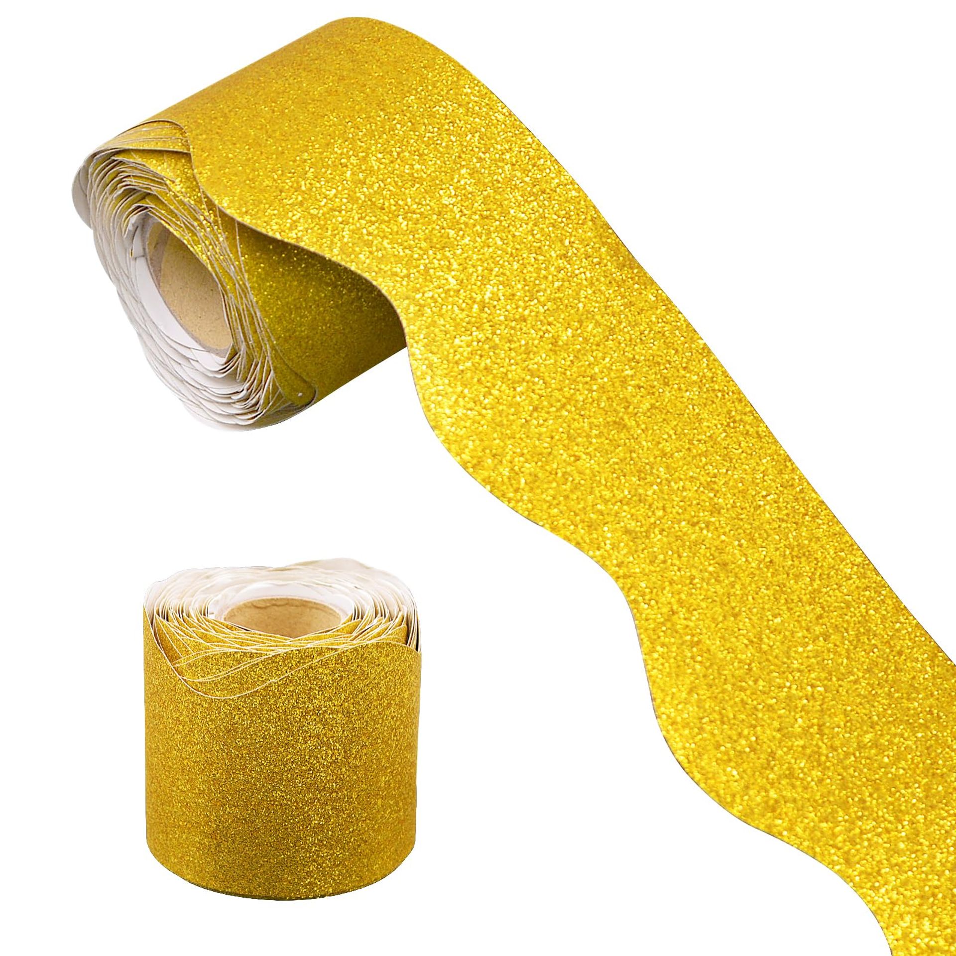 Glitter Borders Trim 65.6m with 80 Glue Sheets for Classroom & Office Decoration, Add Sparkle to Displays