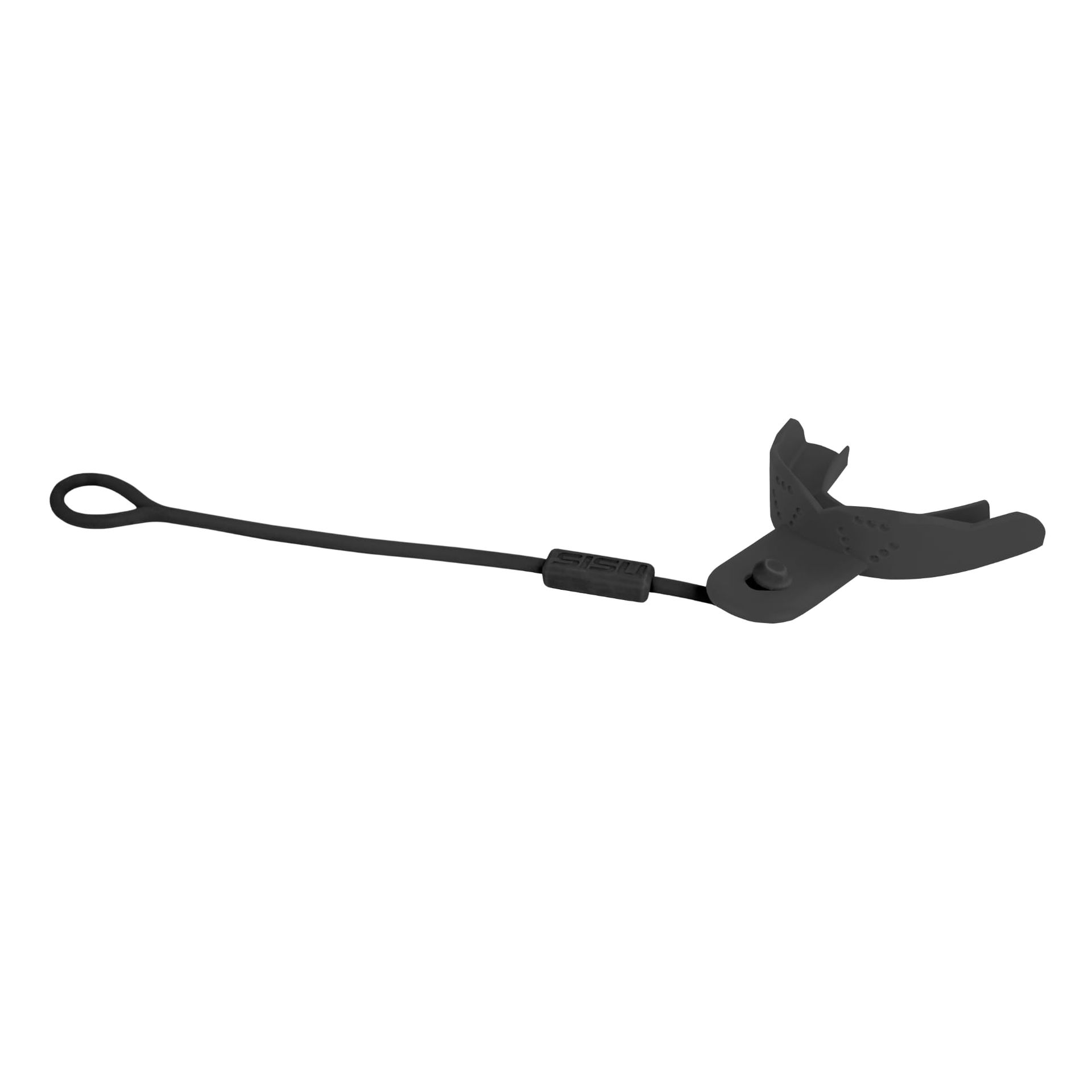 Mouth Guard SISU 3D Adult Sports Dental Protection with Tether Strap for Maximum Comfort and Breathability - Charcoal Black