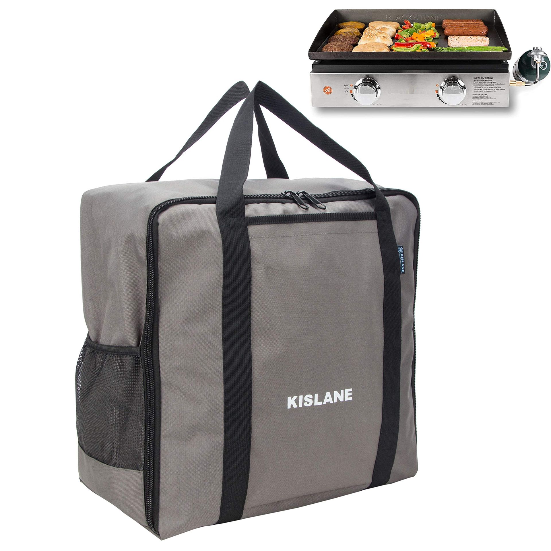 Griddle Carrying Bag Compatible with Blackstone 17'' Tabletop Griddle Water Resistant with Hidden Pocket and Strong Handle - Grey