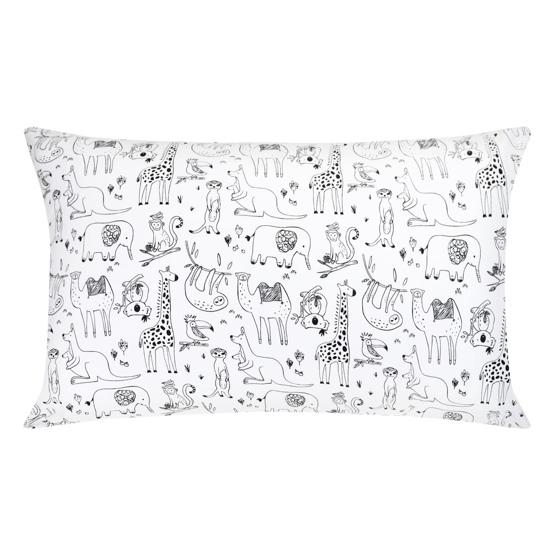 Soft Hypoallergenic Toddler Pillow 33x45 cm - Washable Cot Pillow with Cotton Cover for Kids & Travel