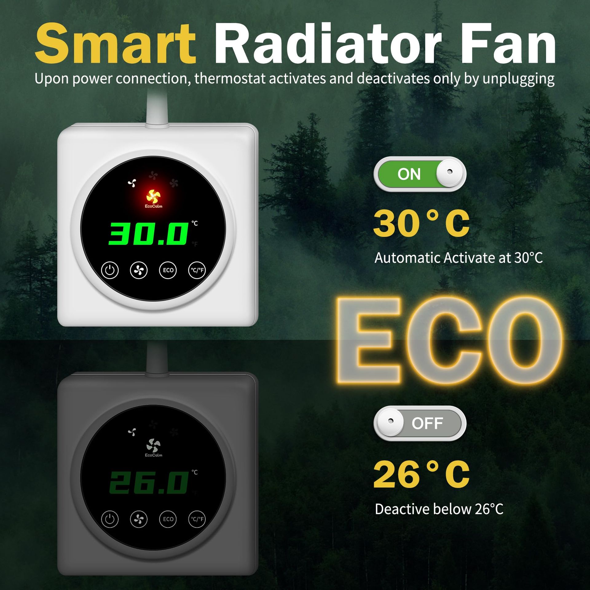 Radiator Fan Booster 2.0 Smart Thermostat Controller For Home Heating Eff
