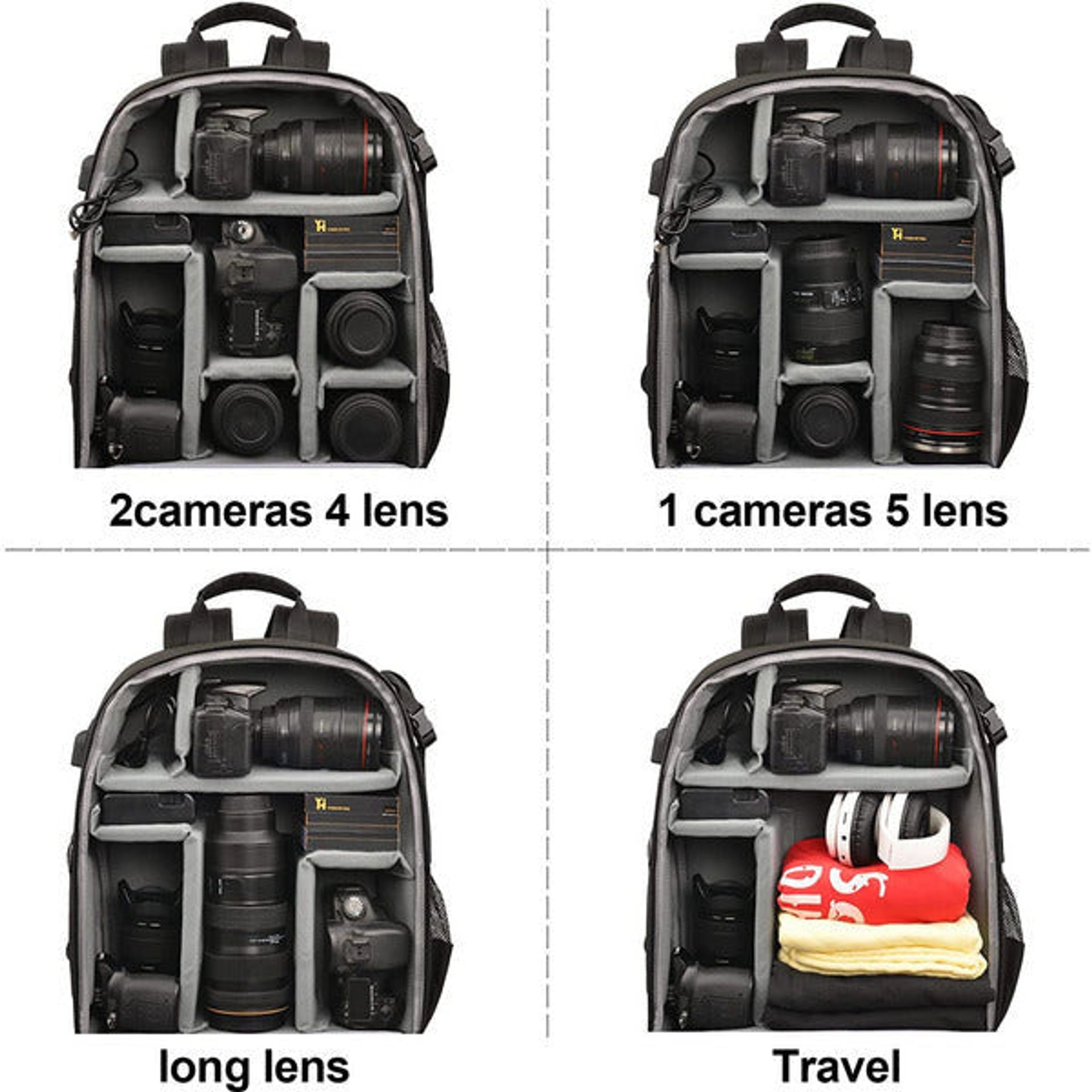 Cwatcun D97 Photography Camera Bag Camera Backpack