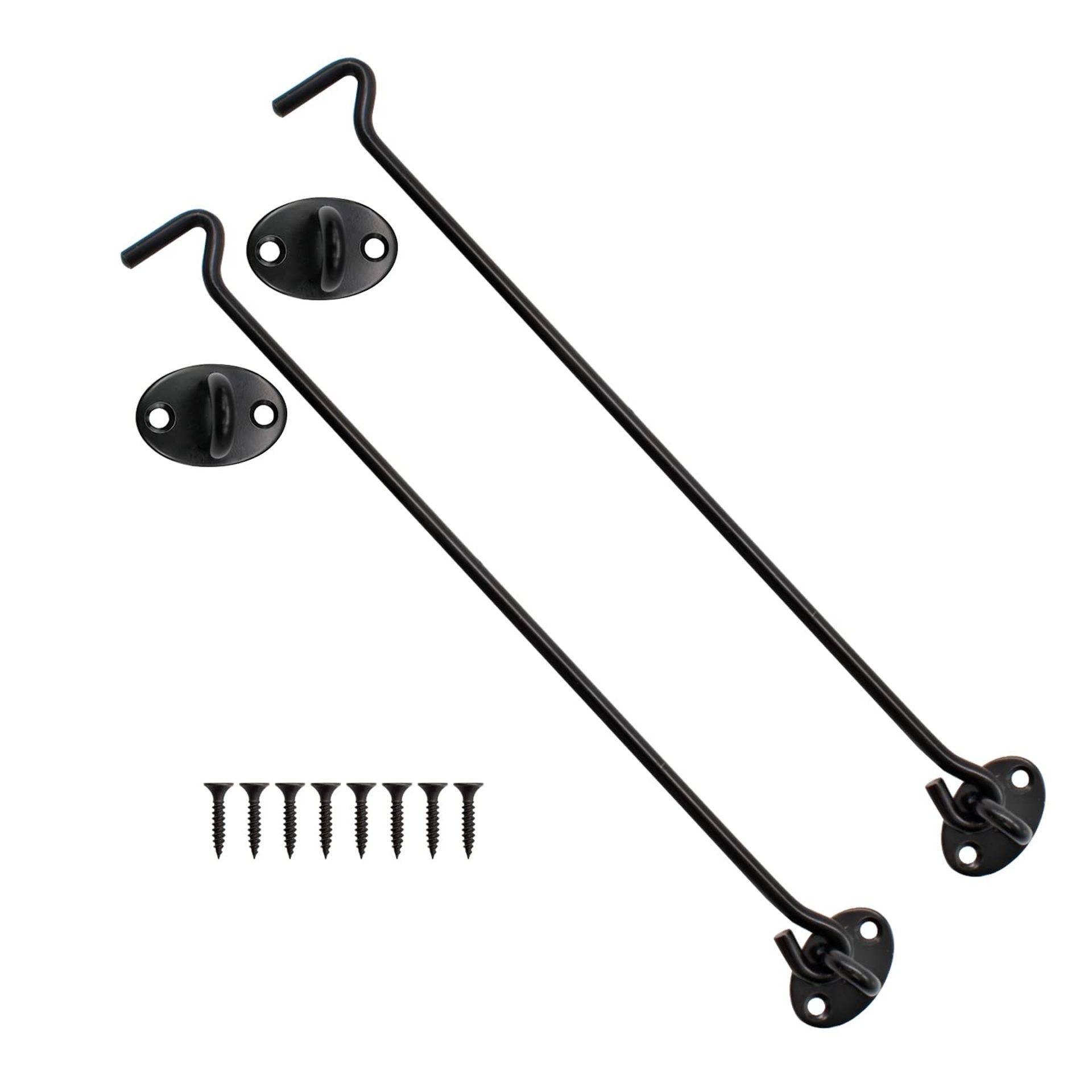2-Piece Stainless Steel Hook and Eye for Windows, Doors & Garden Sheds - Durable & Versatile with Screws