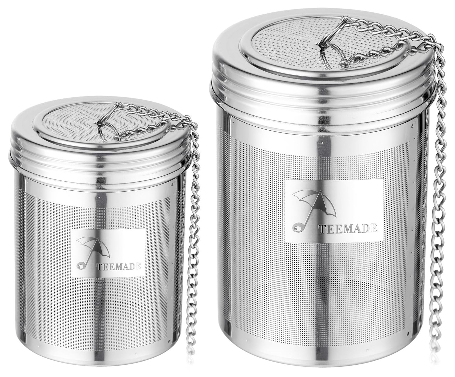 2 Pack Extra Fine Mesh Tea Infuser Filters with Threaded Connection, Stainless Steel Strainers for Loose Leaf Tea, Spices & Soup