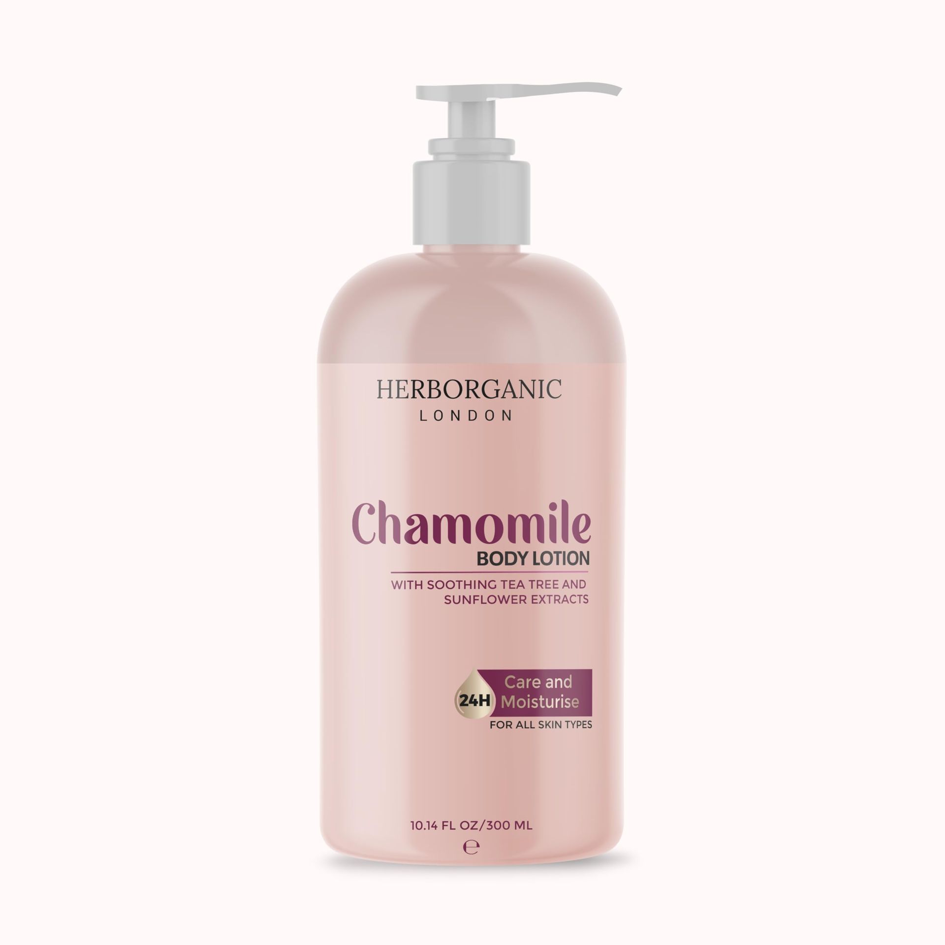 HERBORGANIC Calamine & Chamomile Body Lotion for Sensitive Skin - Soothing Moisturiser for Dry Skin