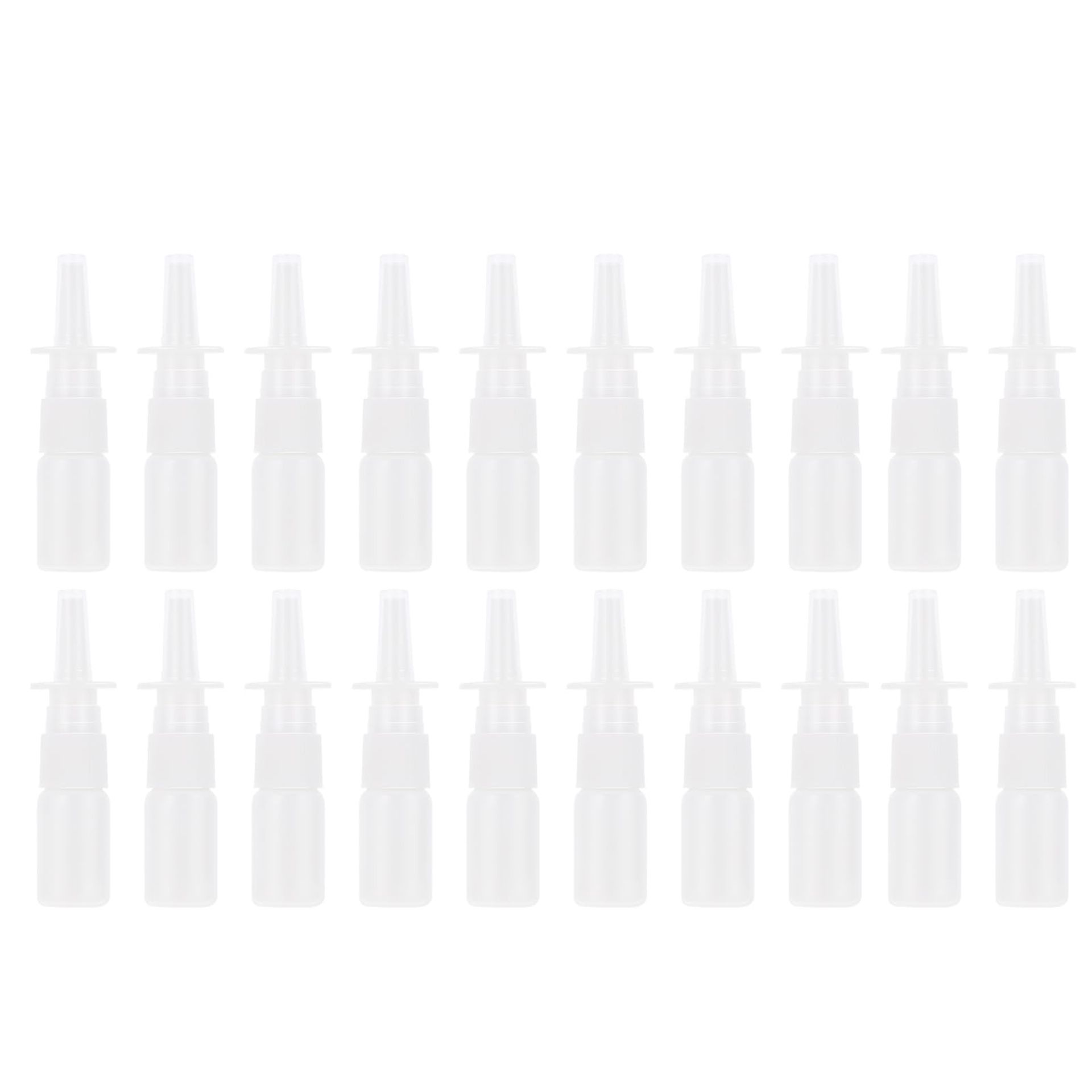 20Pcs Refillable Nose Spray Bottles - Fine Mist, Portable & Travel-Friendly - White
