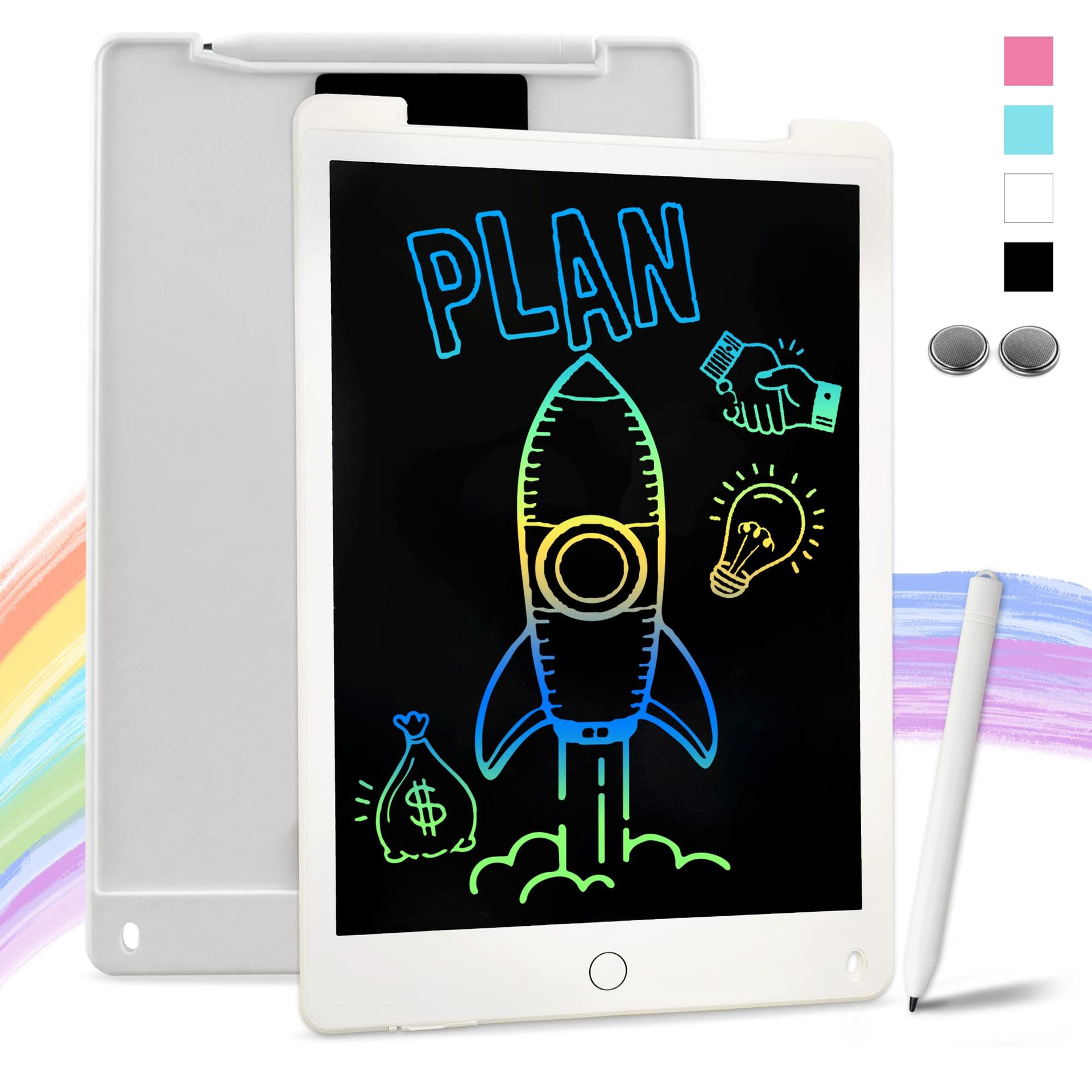 Richgv 12 inch LCD Writing Tablet with Stylus for Kids Adults, Portable Drawing Writing Board. Magnetic Fridge Digital Memo Drawing Tablet, Electronic Writing Drawing Pad Kids Toy Gift