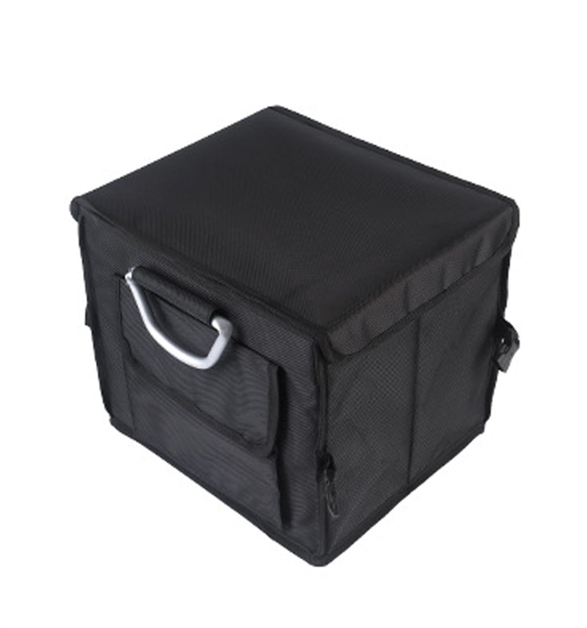 Car Boot Organizer With Lid, 55L Auto Trunk Storage Organizer For SUV Collapsible camping totes Vehicle Accessories Tool Storage Bag (Small-28L Black)