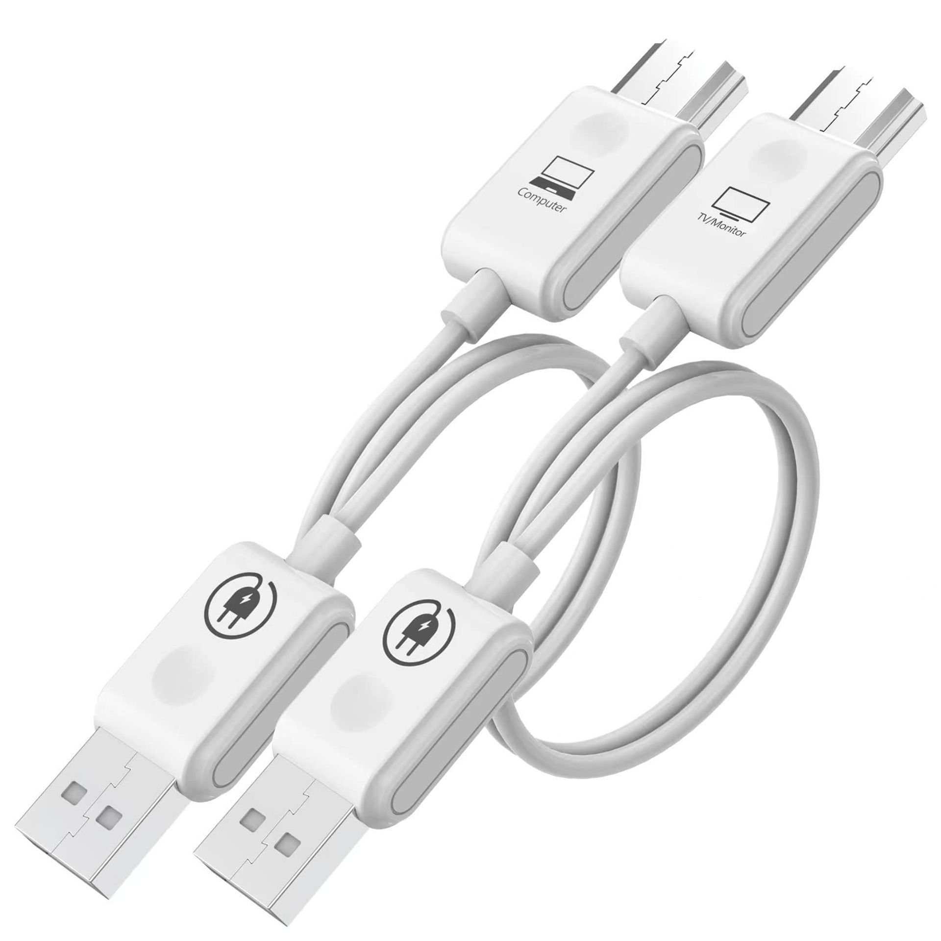 eppfun CS500A Wireless HDMI Transmitter and Receiver, 1080P HD Wireless HDMI Extender Adapter for Streaming Video/Audio from Laptop/PC to TV/Projector/Monitor (White)