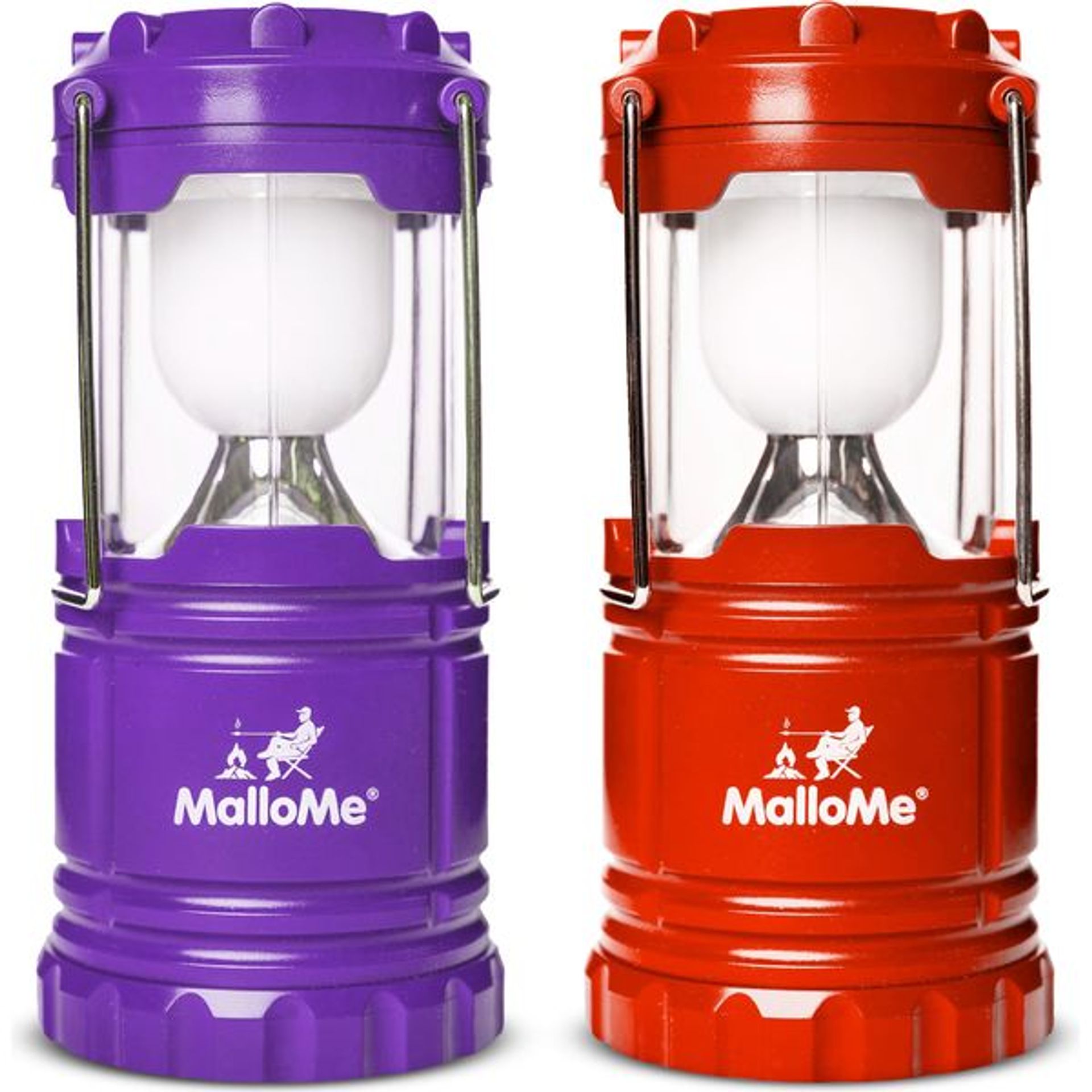 MalloMe Camping Light Portable Camping Lantern Set, Battery Operated Emergency Lights Lanterns for Home Outdoors Storm Survival - Tent Torch Power Outage LED Lamp (Rechargeable Batteries not Included)