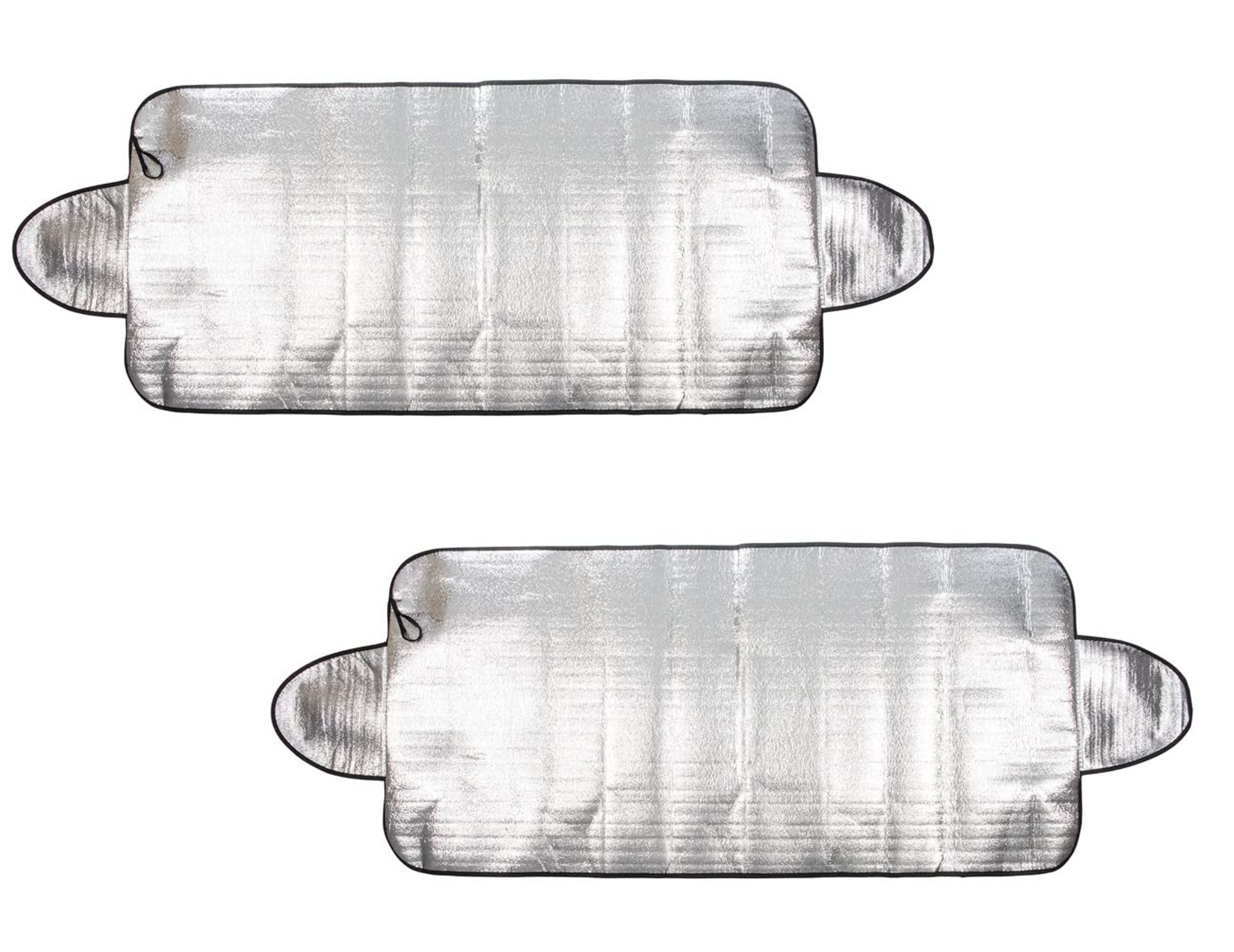 Invero Set of 2 Auto Windscreen Covers - Heavy Duty Ultra Thick Protective Window Screen Cover - Snow, Ice, Frost, Sun, UV, Dust and Water Resistant for Cars and Vans (190cm x 70cm)