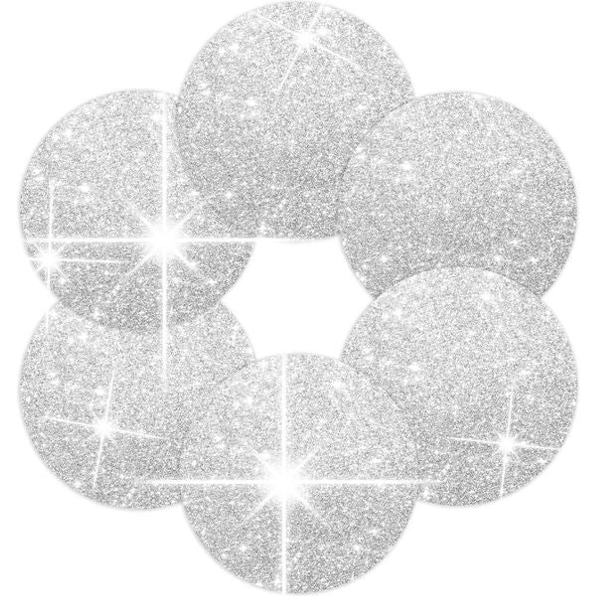 Silver Place Mats Silver Glitter Place Mat Sprkle Bling Placemats Set of 6 Silver Sparkling Table Mats for Weeding Party Home-40CM