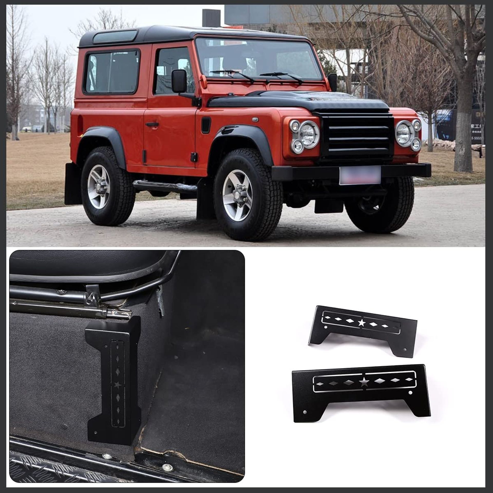 Uieohout Car Front & Rear Seat Anti-Collision Angle Protection Cover for Land Rover Defender 2004-2019 (Front Seat)