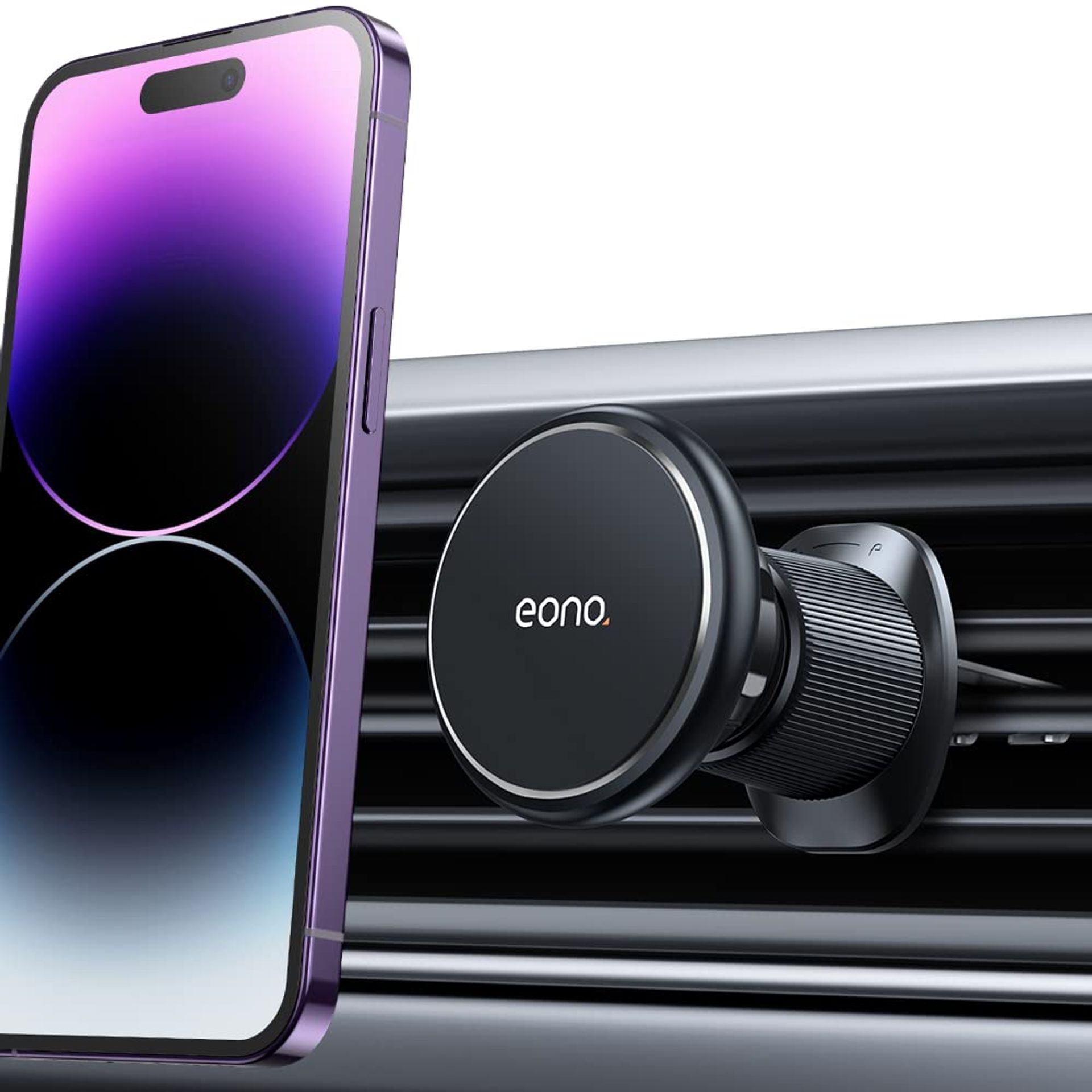 Eono Mobile Phone Holder Car Magnet, Universal 360° Magnetic Car Mobile Phone Holder for Car Ventilation Grille, Compatible with iPhone 12, iPhone11, Samsung Galaxy S20, Huawei
