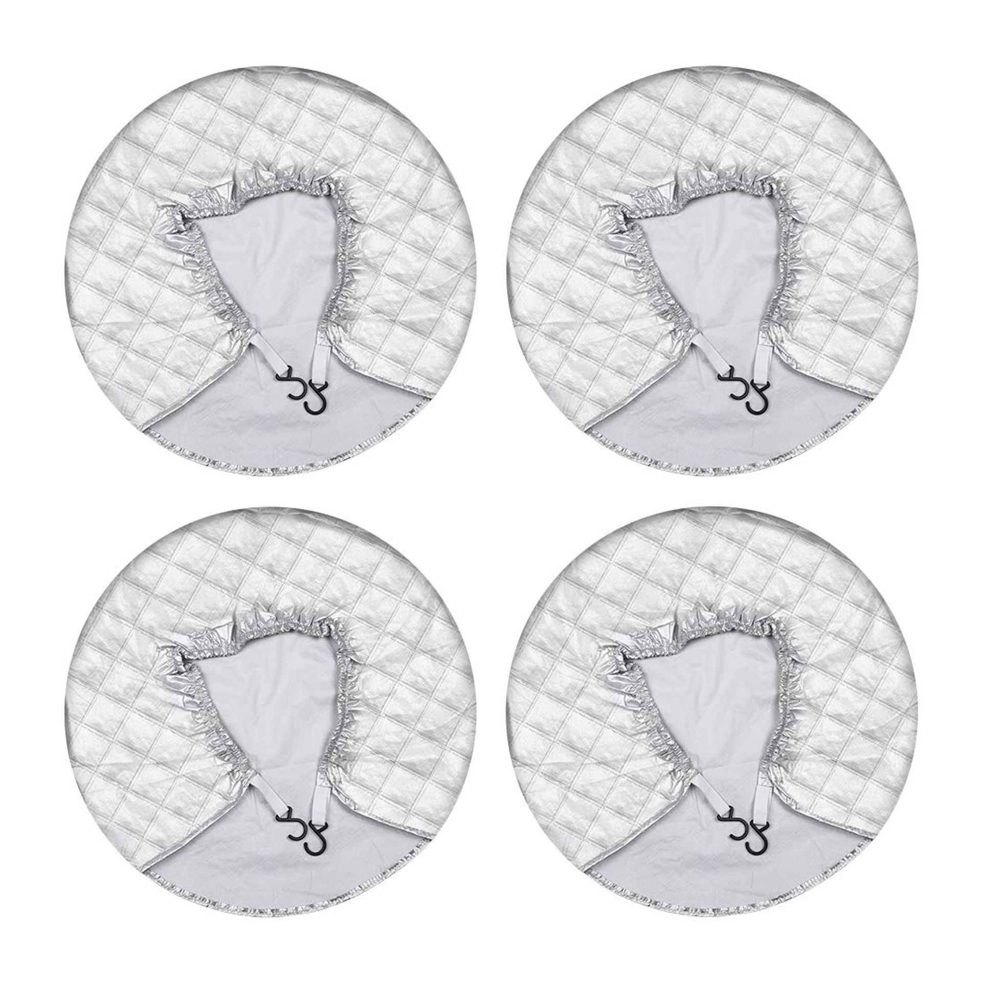 X AUTOHAUX 4pcs Tyre Covers Aluminum Film for Car RV Trailer Fits 30-32 Inch